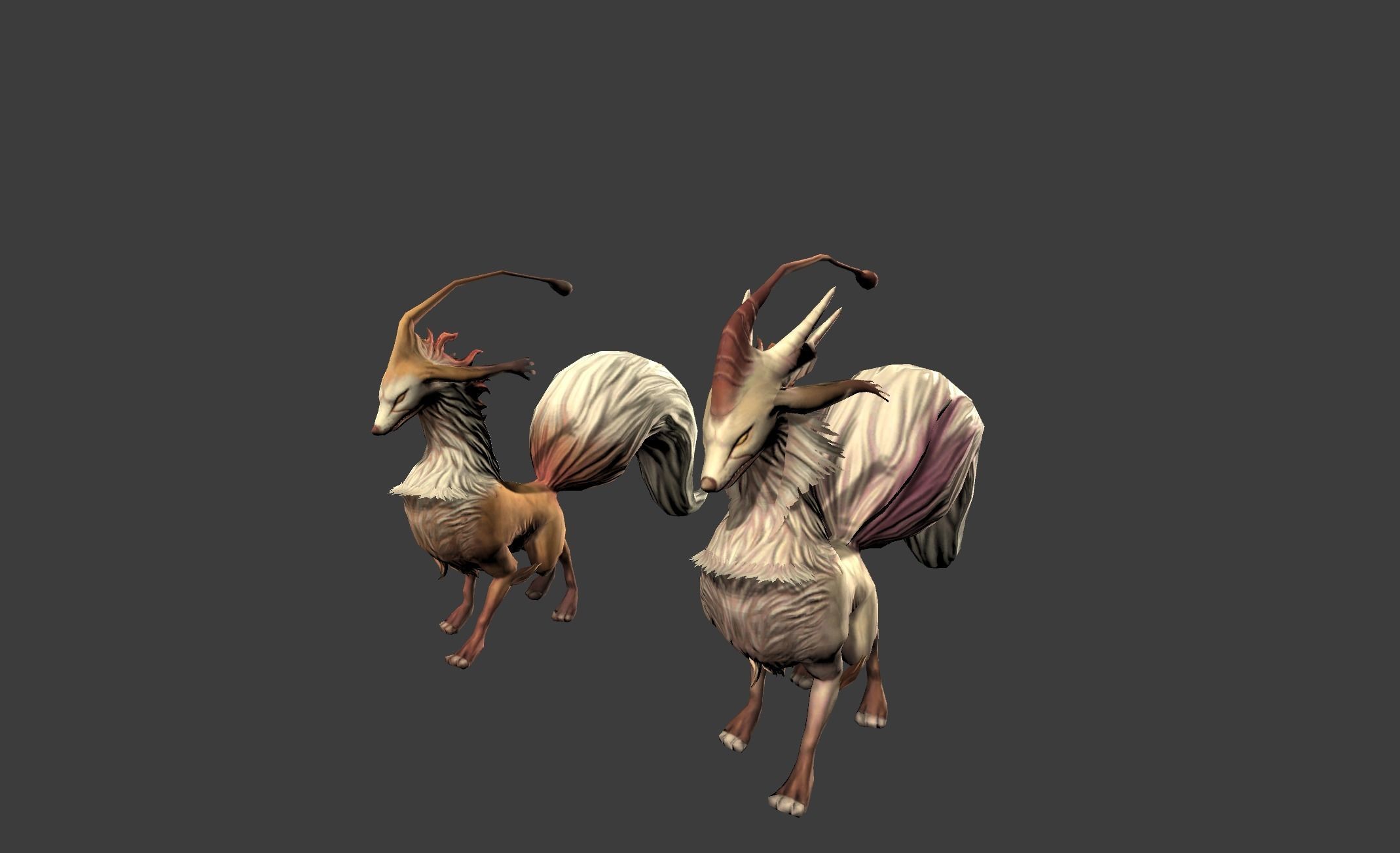 Fox Beast Mutant Low-poly 3D model_15