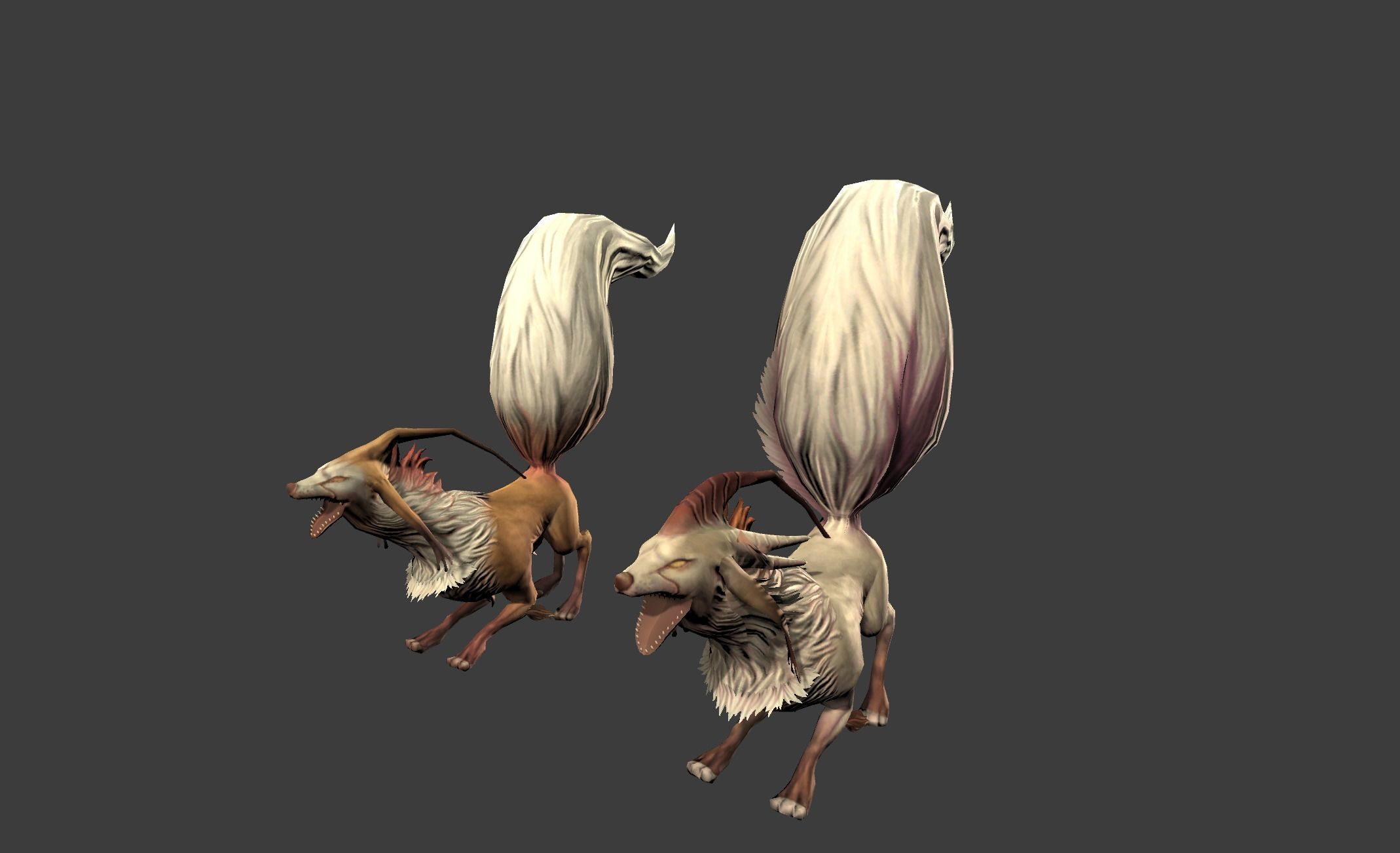 Fox Beast Mutant Low-poly 3D model_19