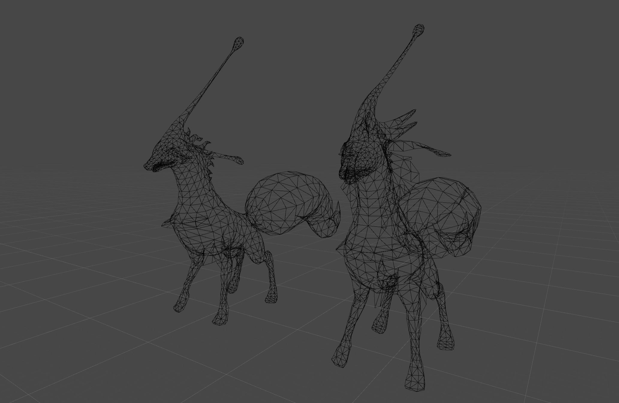 Fox Beast Mutant Low-poly 3D model_7