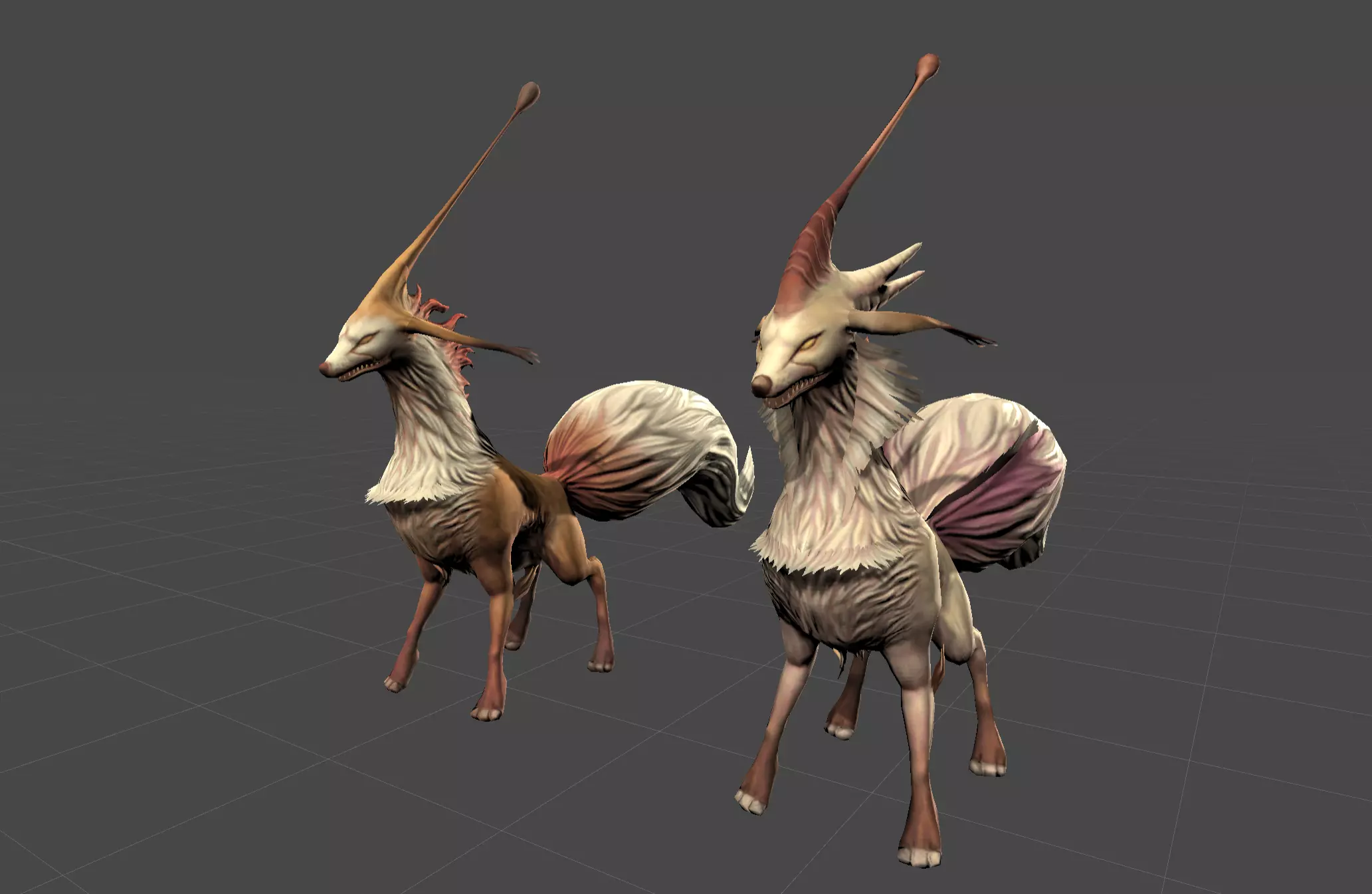 Fox Beast Mutant Low-poly 3D model_0