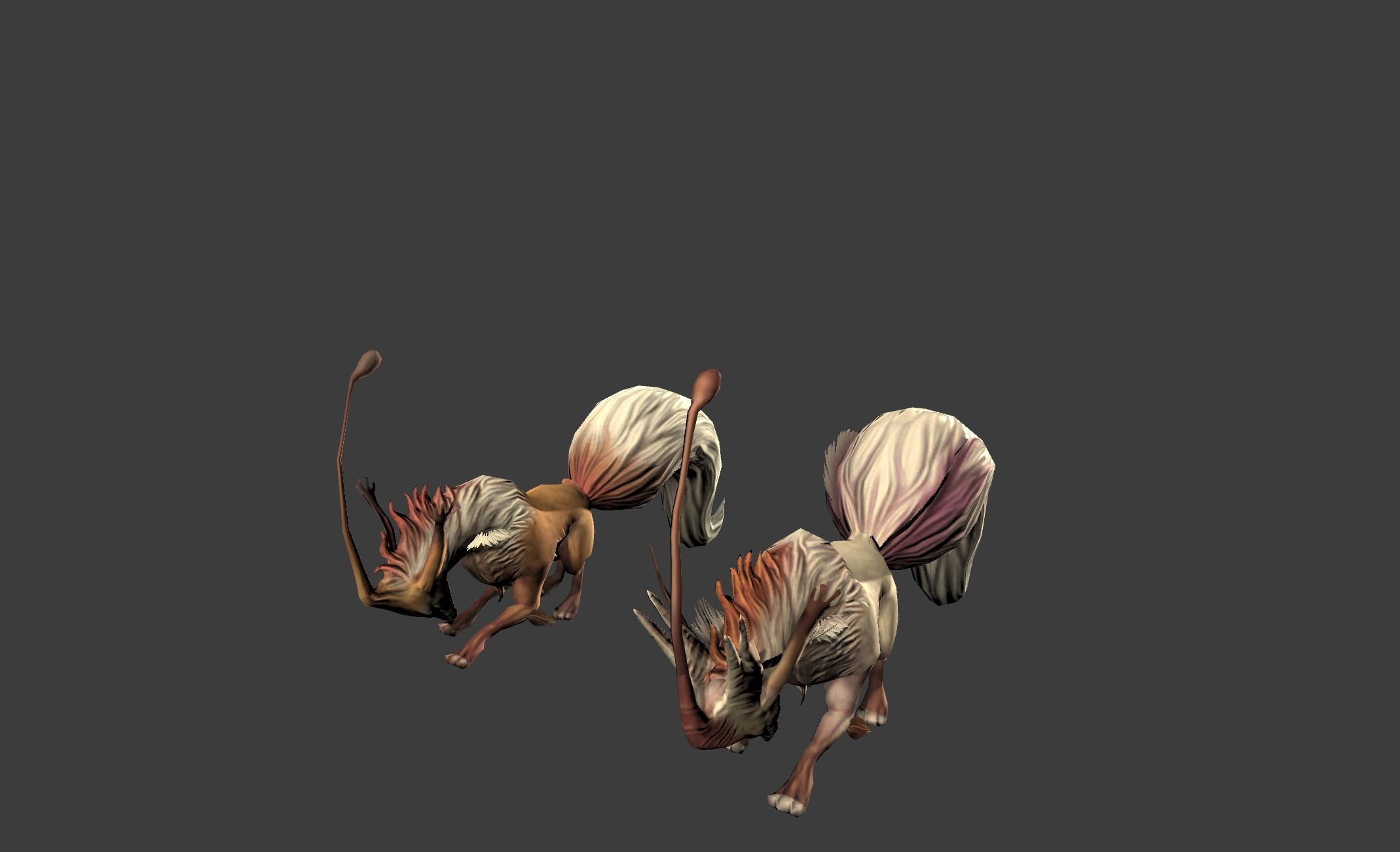 Fox Beast Mutant Low-poly 3D model_11