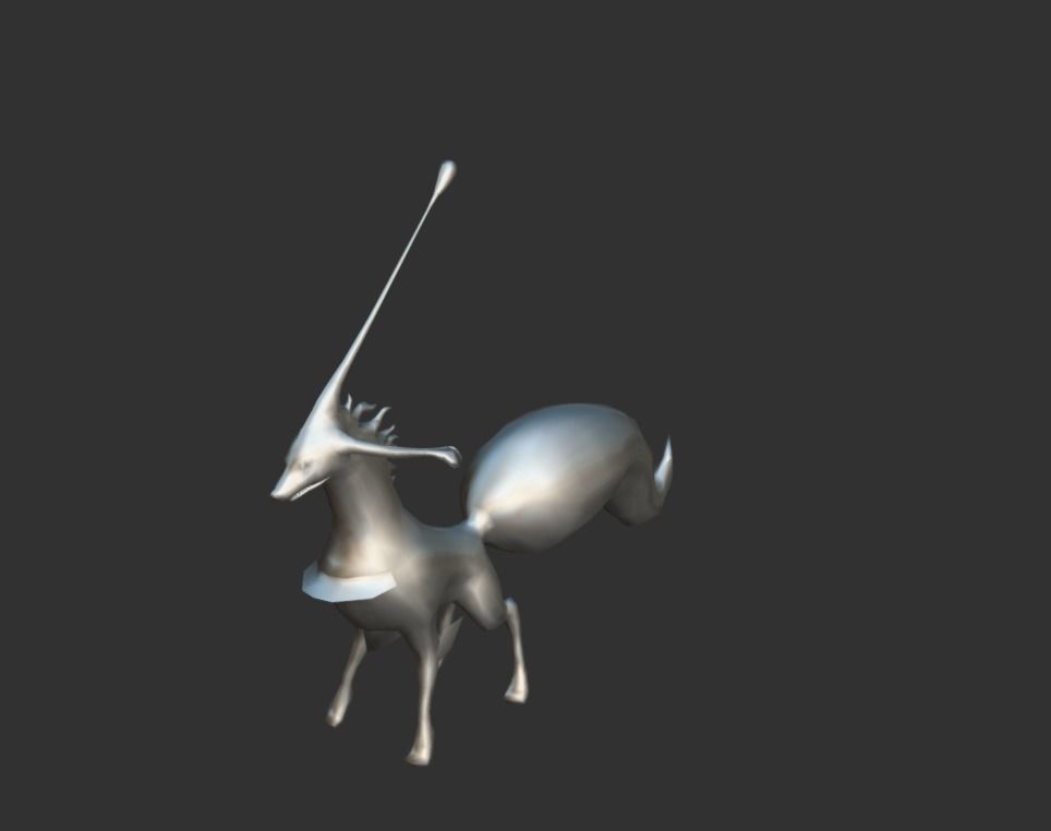 Fox Beast Mutant Low-poly 3D model_4