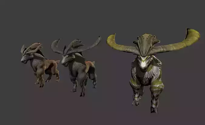 Mutant Beast Cow Animal Low-poly 3D model