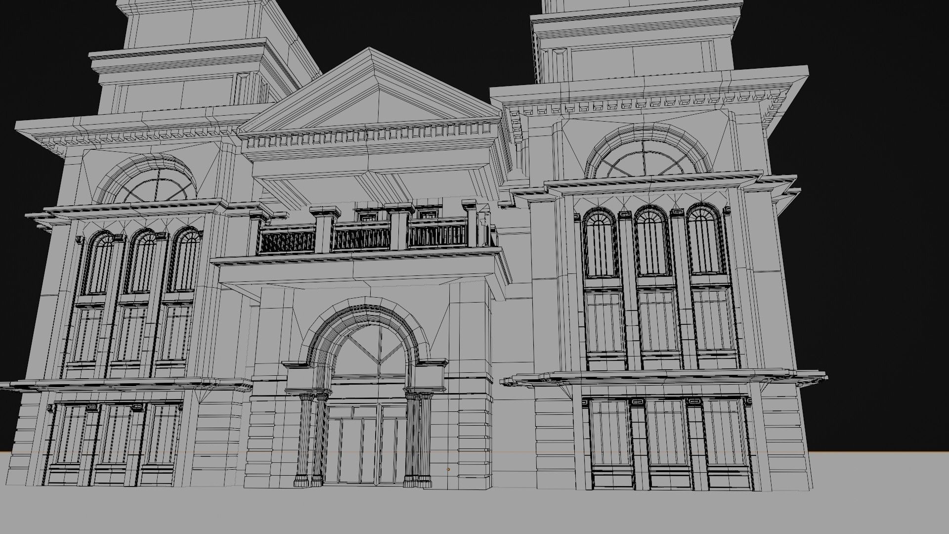 commercial building exterior 3D model_24