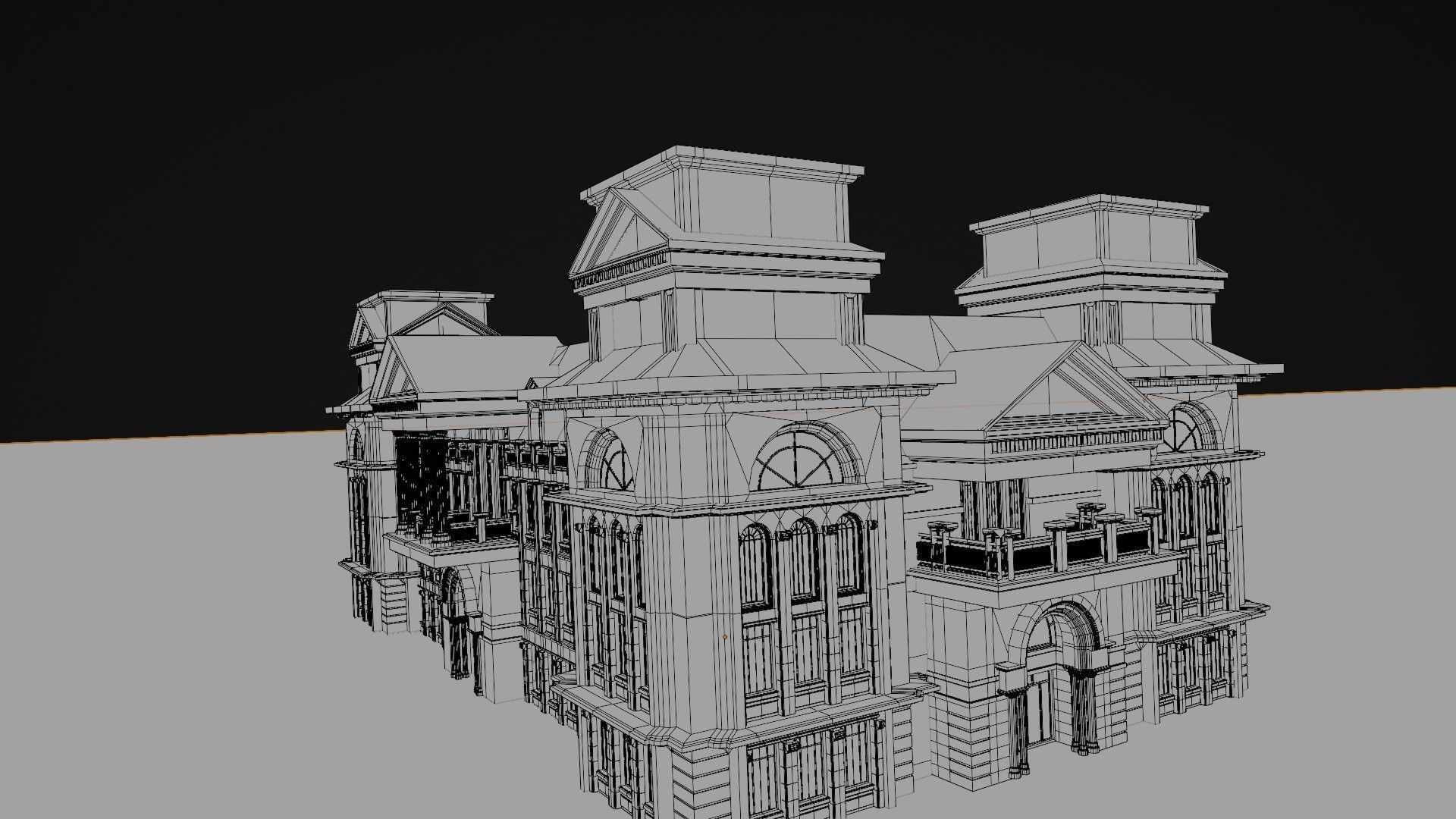 commercial building exterior 3D model_14