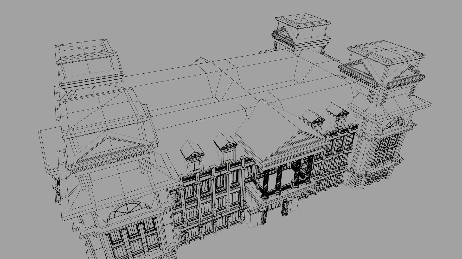 commercial building exterior 3D model_16