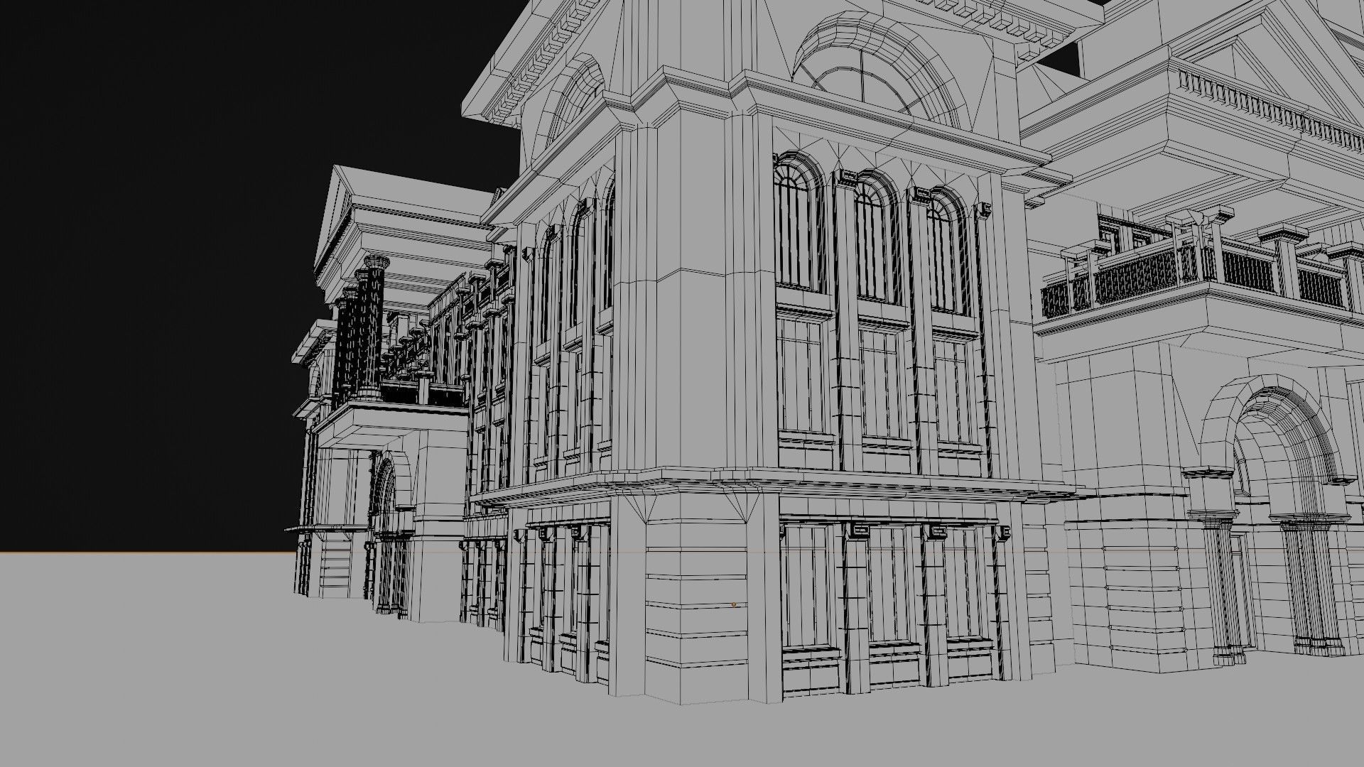 commercial building exterior 3D model_20