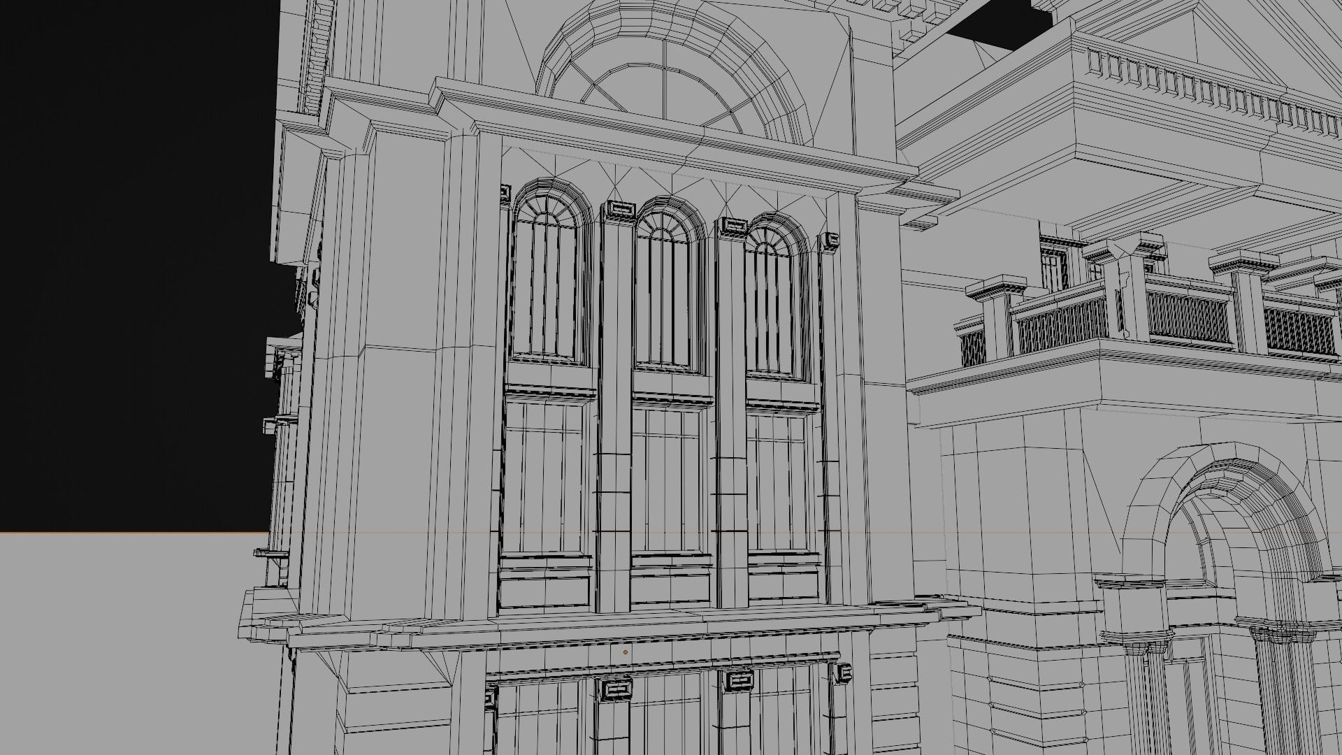 commercial building exterior 3D model_23