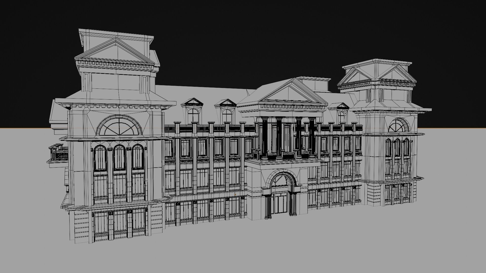 commercial building exterior 3D model_18