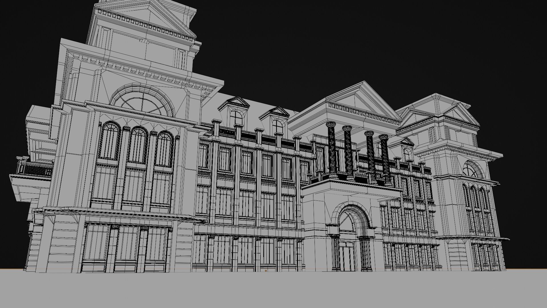 commercial building exterior 3D model_25