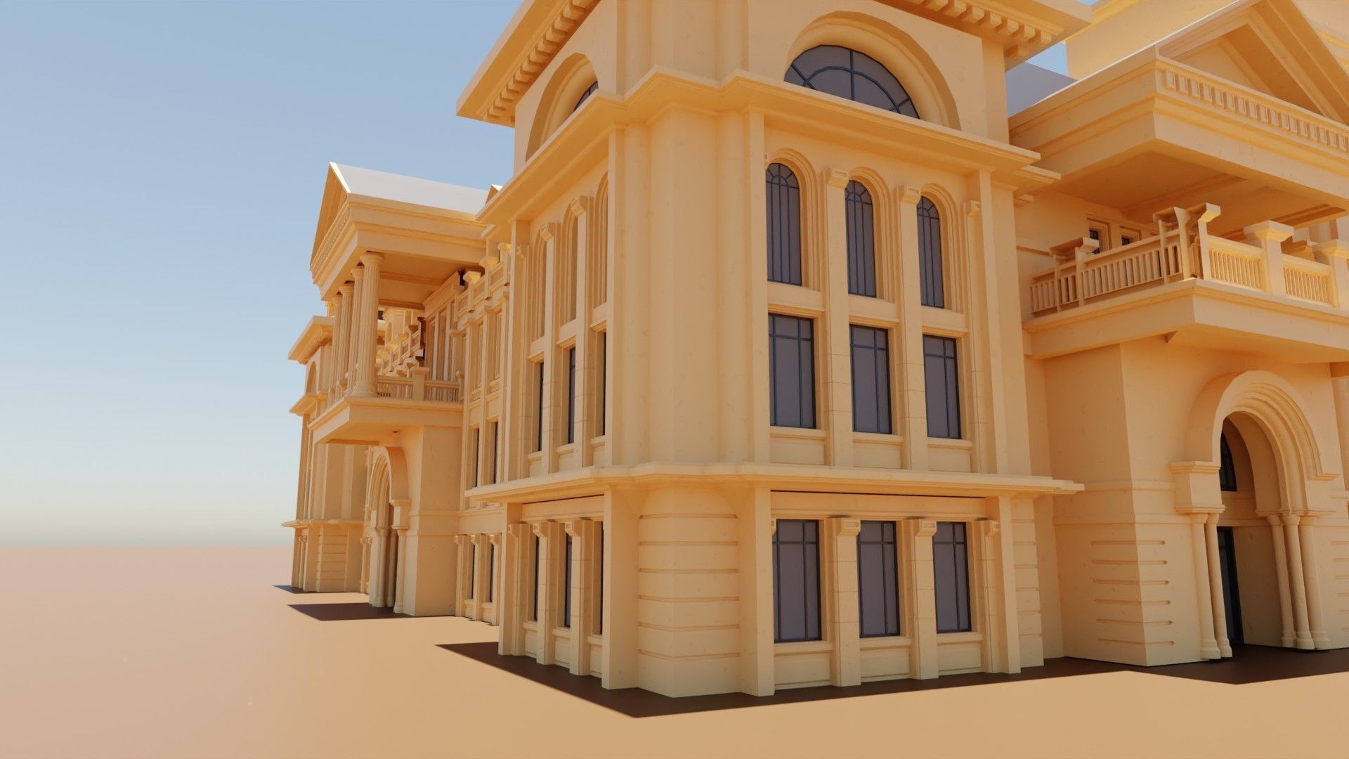 commercial building exterior 3D model_7