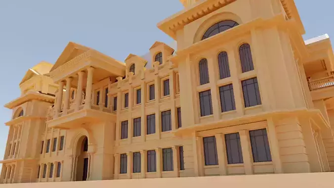 commercial building exterior 3D model