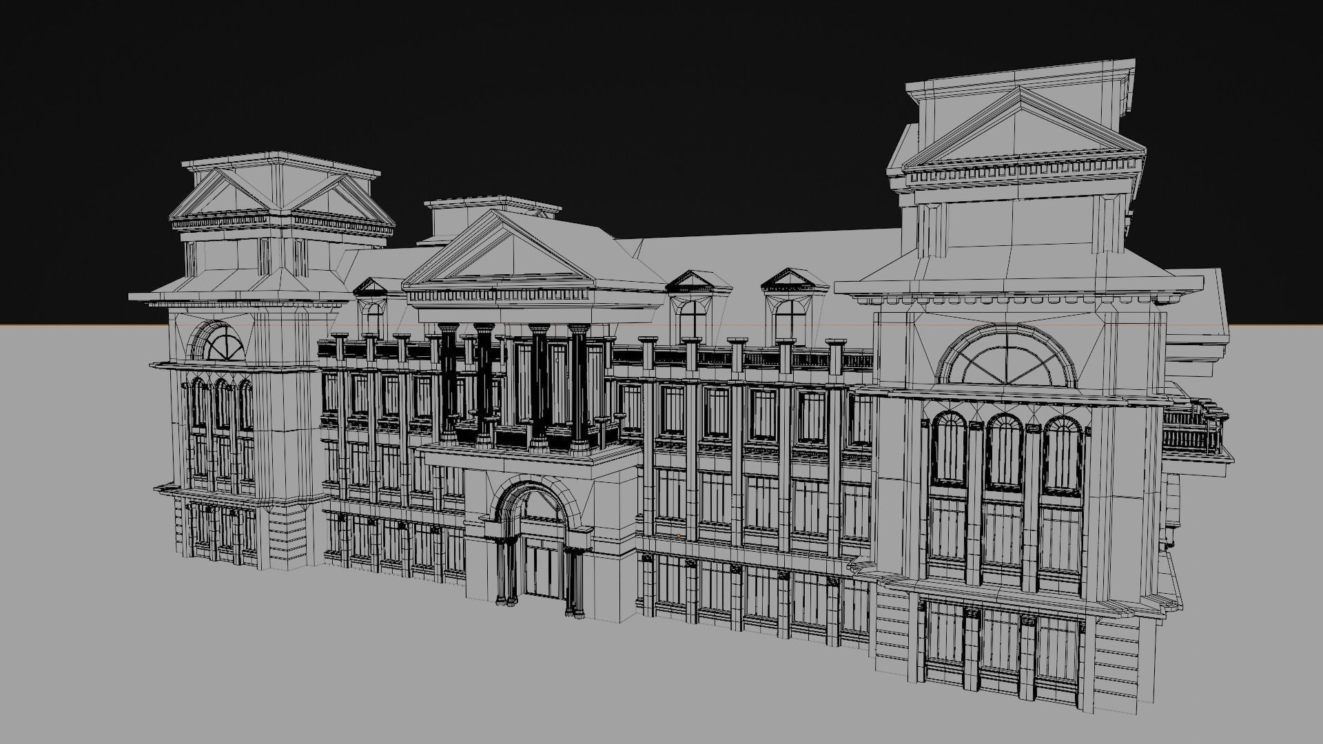 commercial building exterior 3D model_19