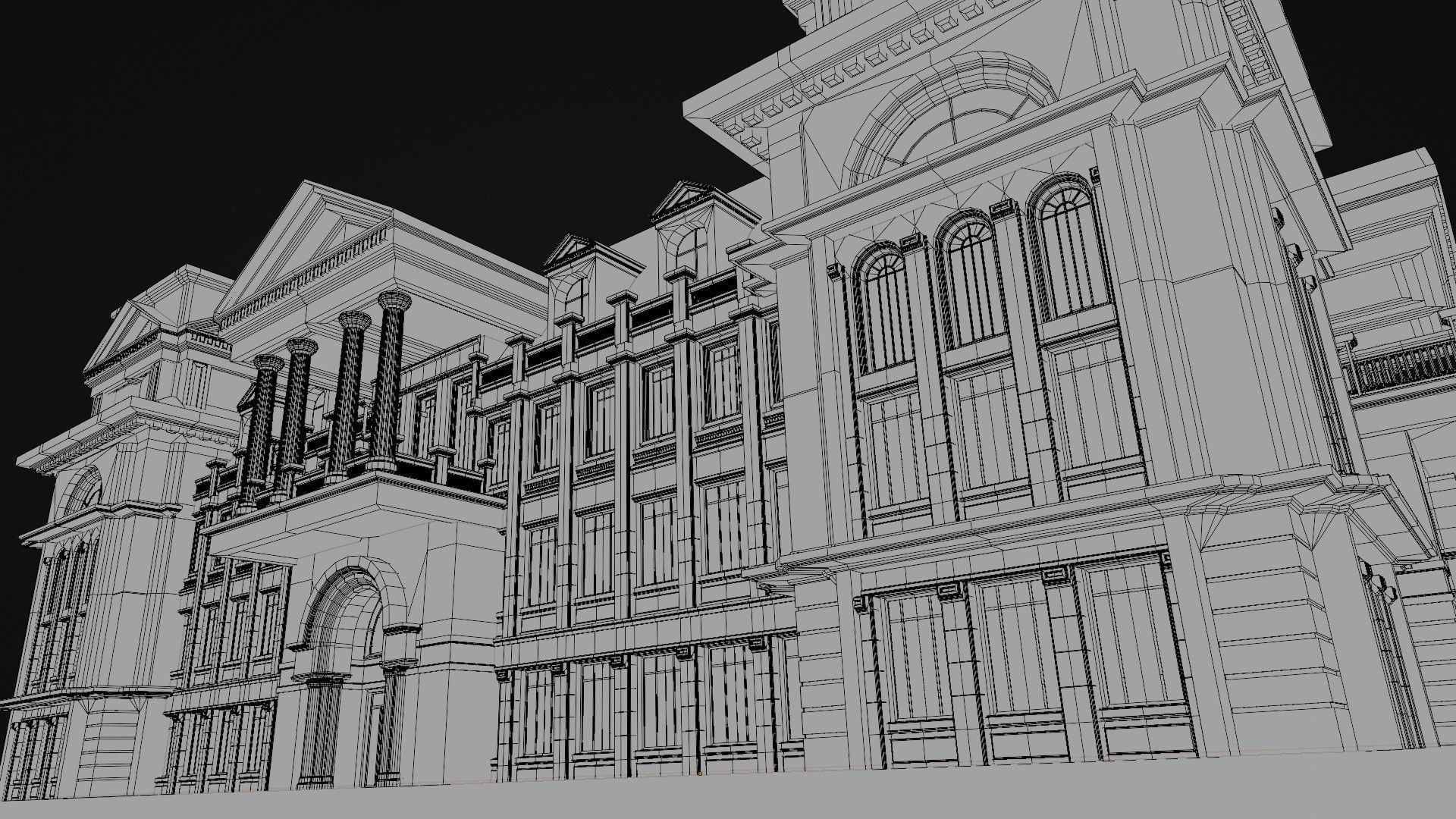 commercial building exterior 3D model_13