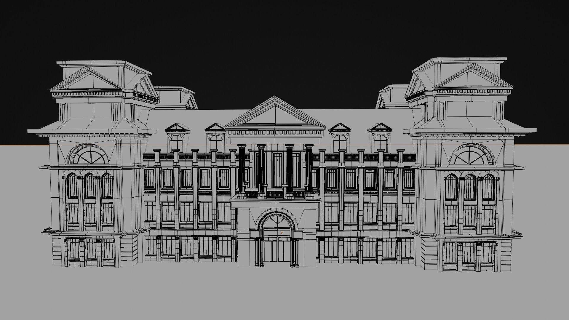 commercial building exterior 3D model_15