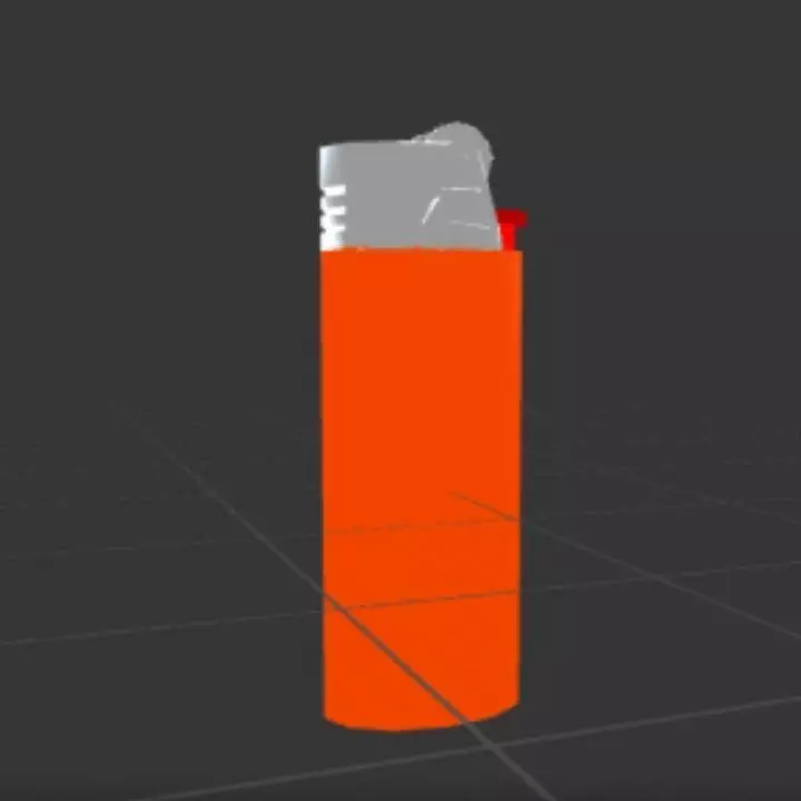 Bic lighter Free low-poly 3D model