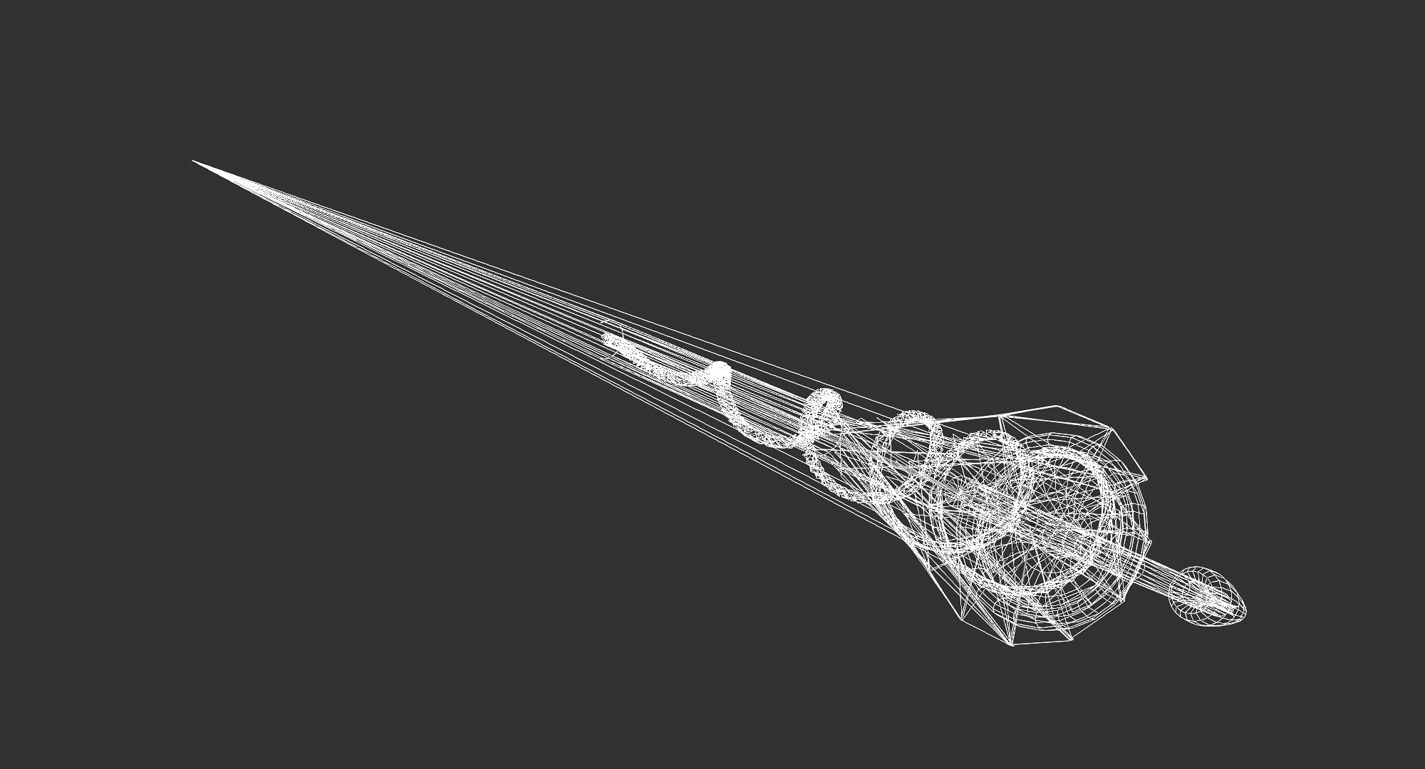 Vine lance Low-poly 3D model_19