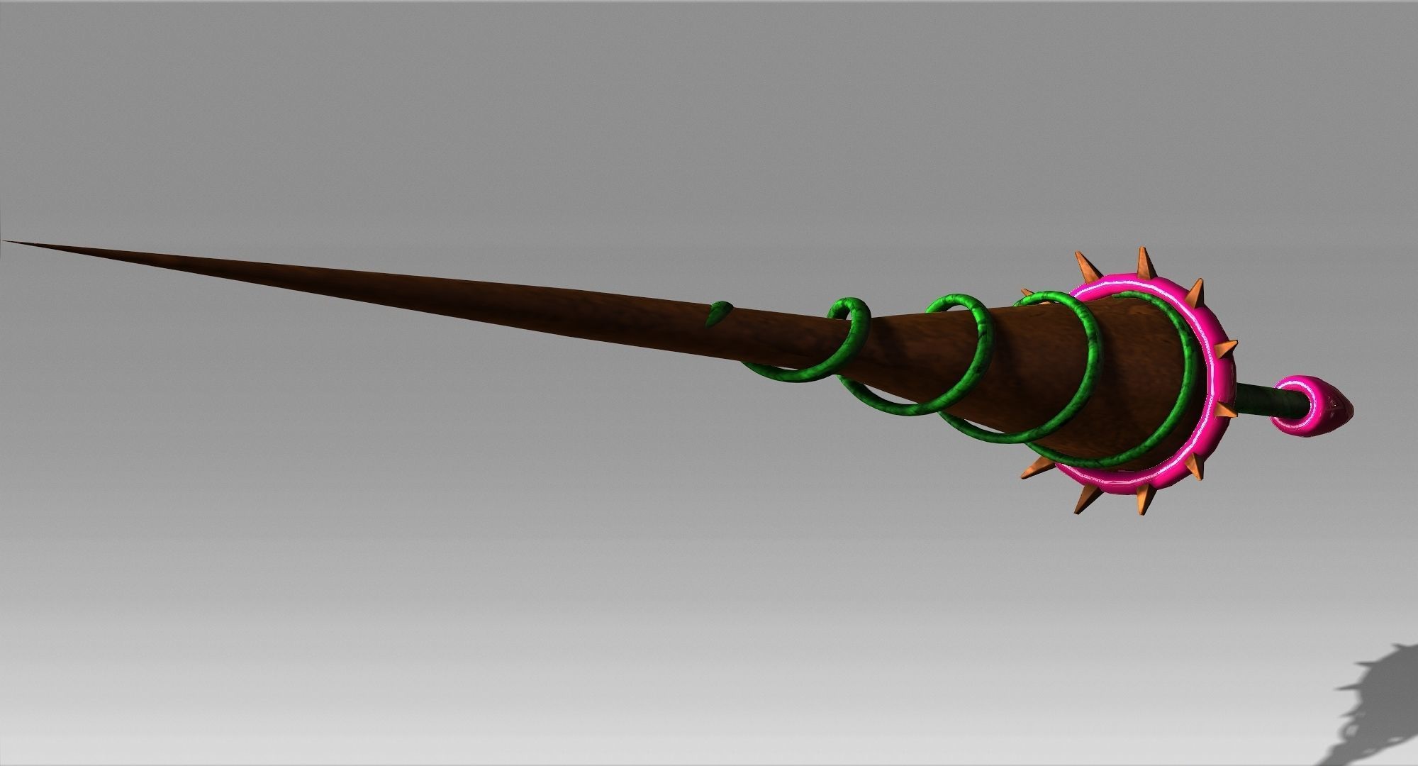 Vine lance Low-poly 3D model_8