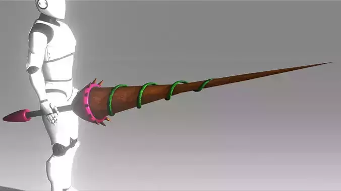 Vine lance Low-poly 3D model