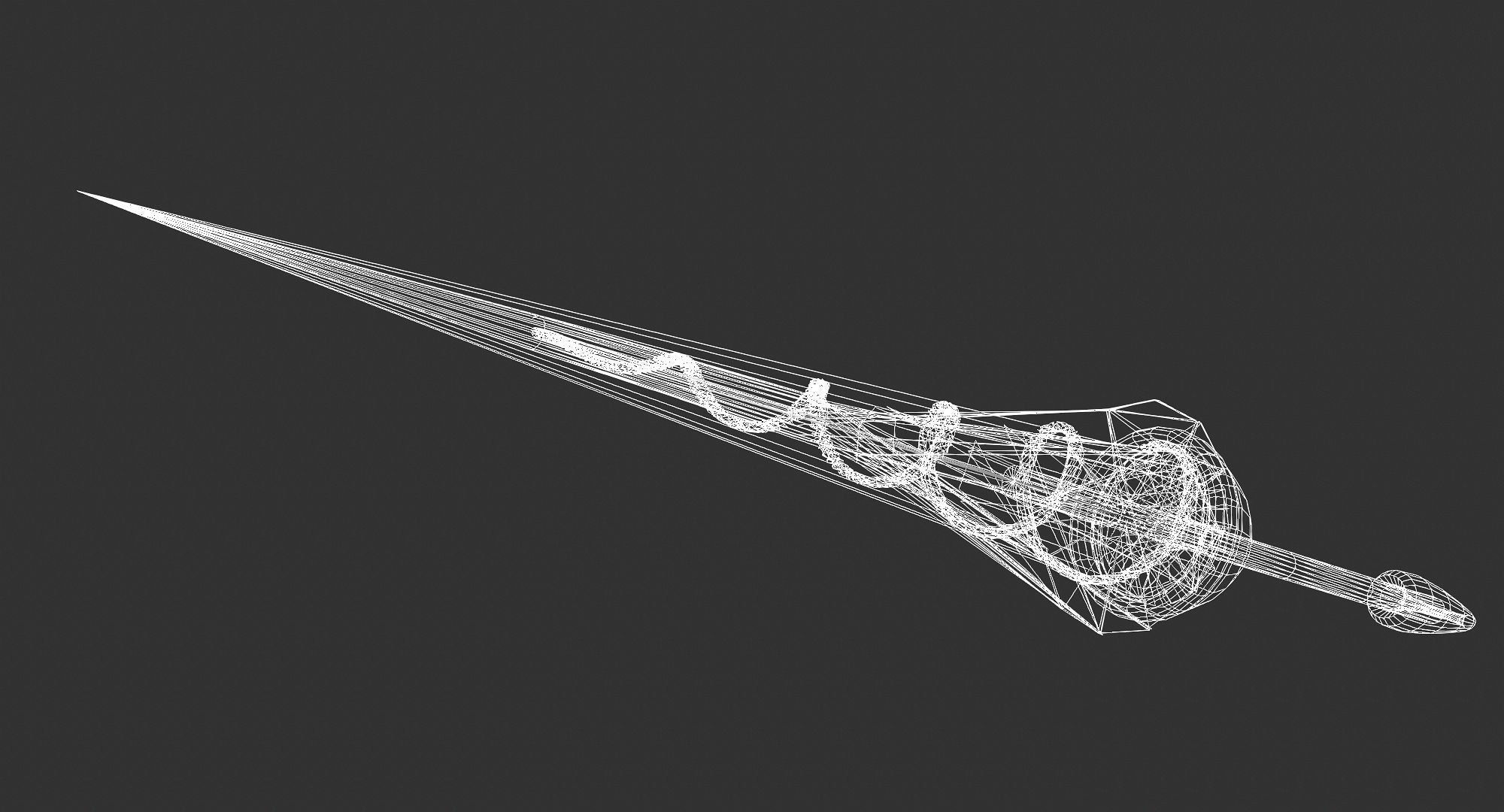 Vine lance Low-poly 3D model_18