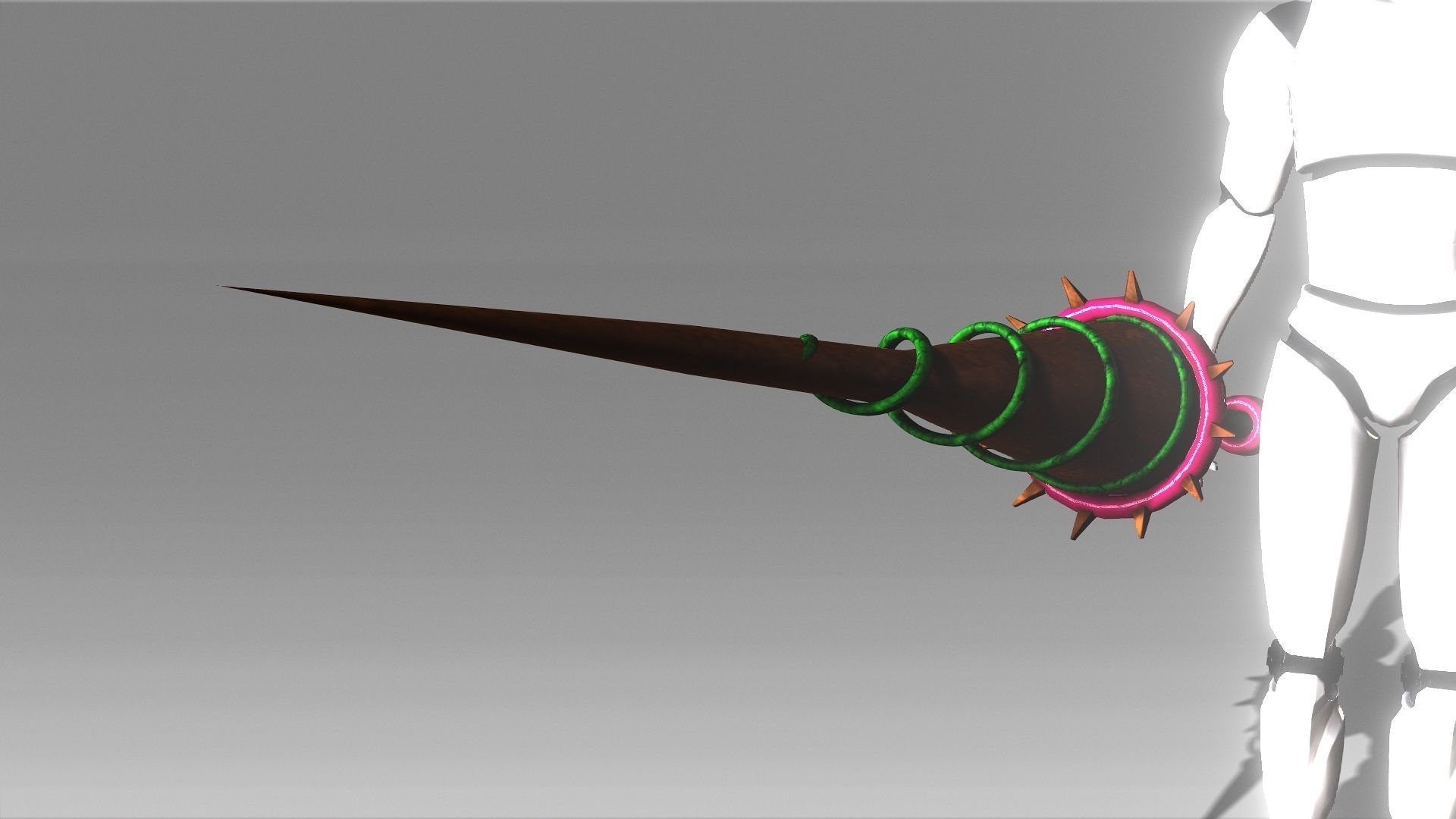 Vine lance Low-poly 3D model_27