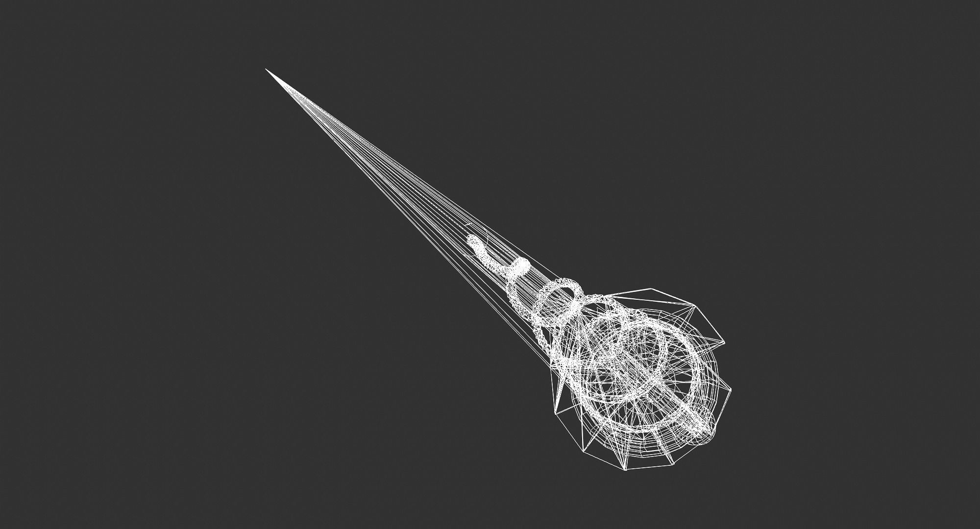 Vine lance Low-poly 3D model_20