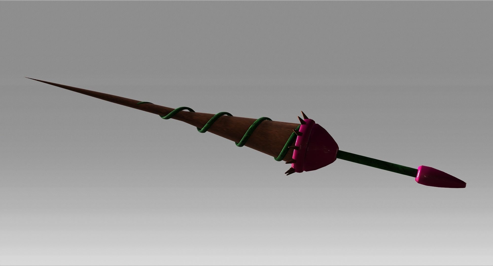 Vine lance Low-poly 3D model_9