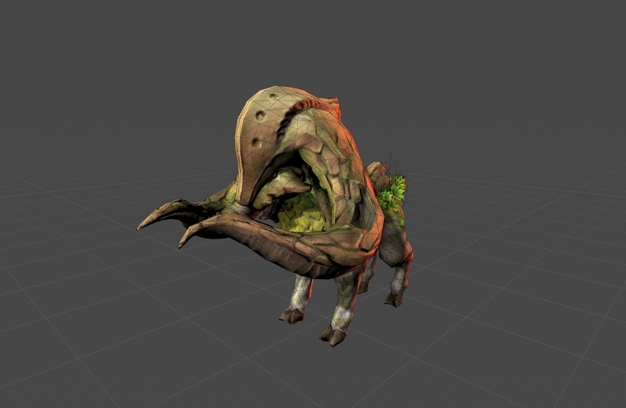 Mutant Beast Cow Giant Low-poly 3D model_15