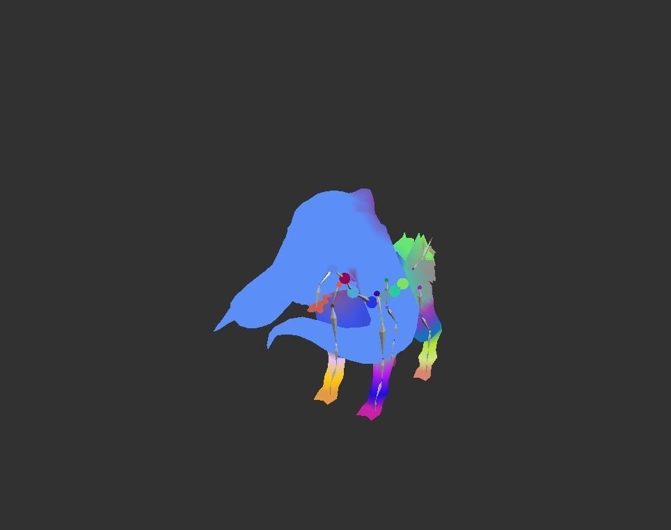 Mutant Beast Cow Giant Low-poly 3D model_3