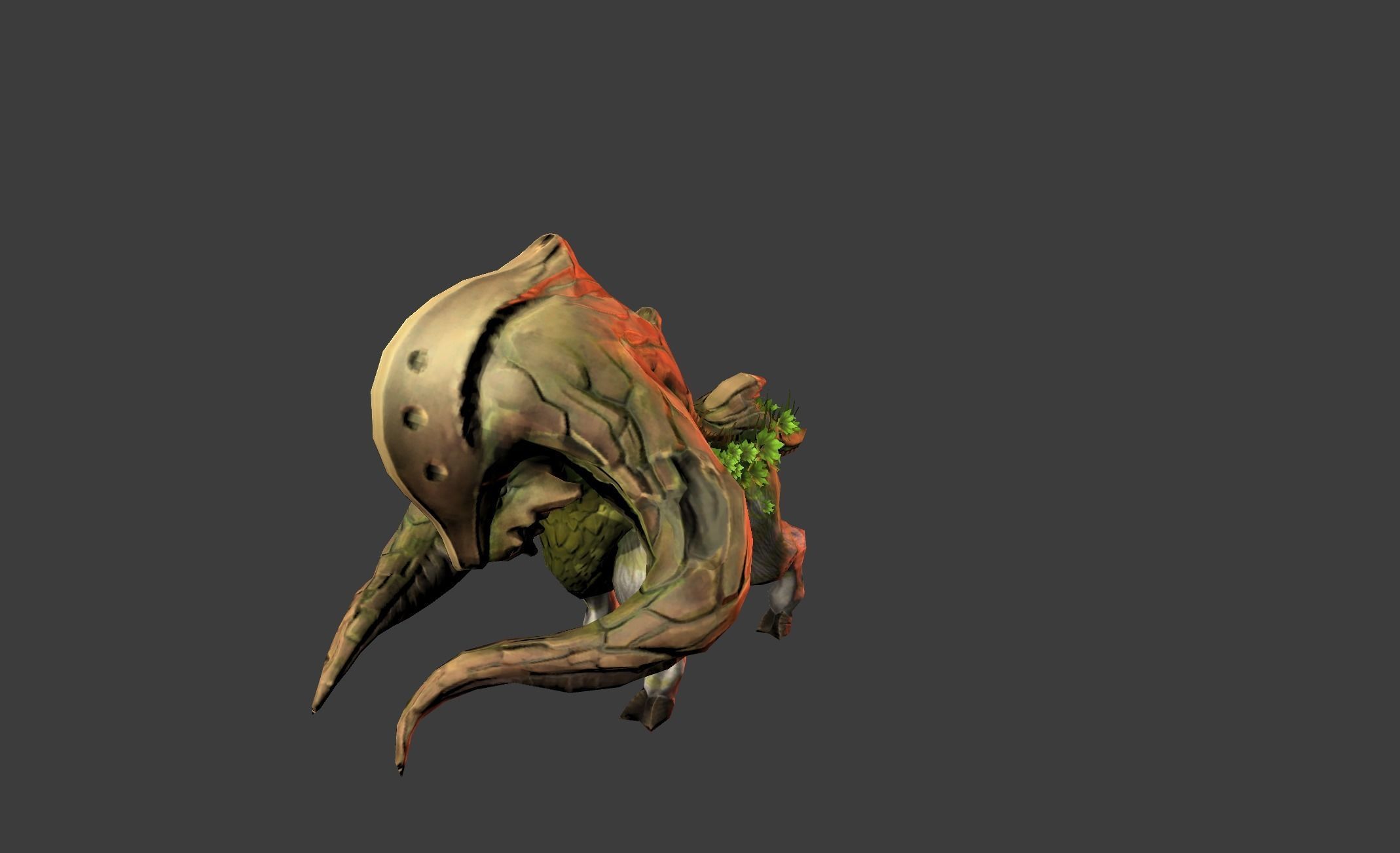 Mutant Beast Cow Giant Low-poly 3D model_17