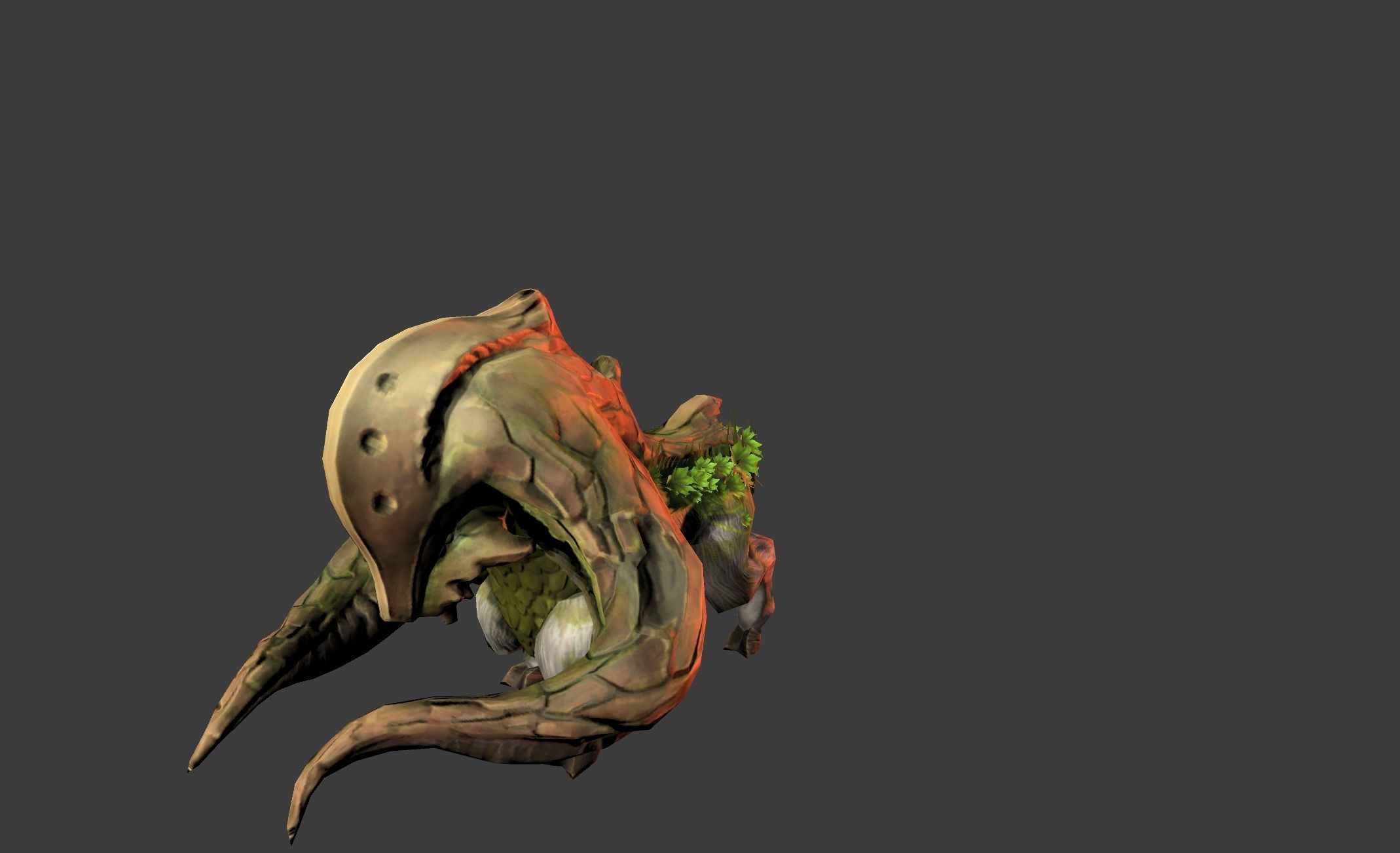 Mutant Beast Cow Giant Low-poly 3D model_13