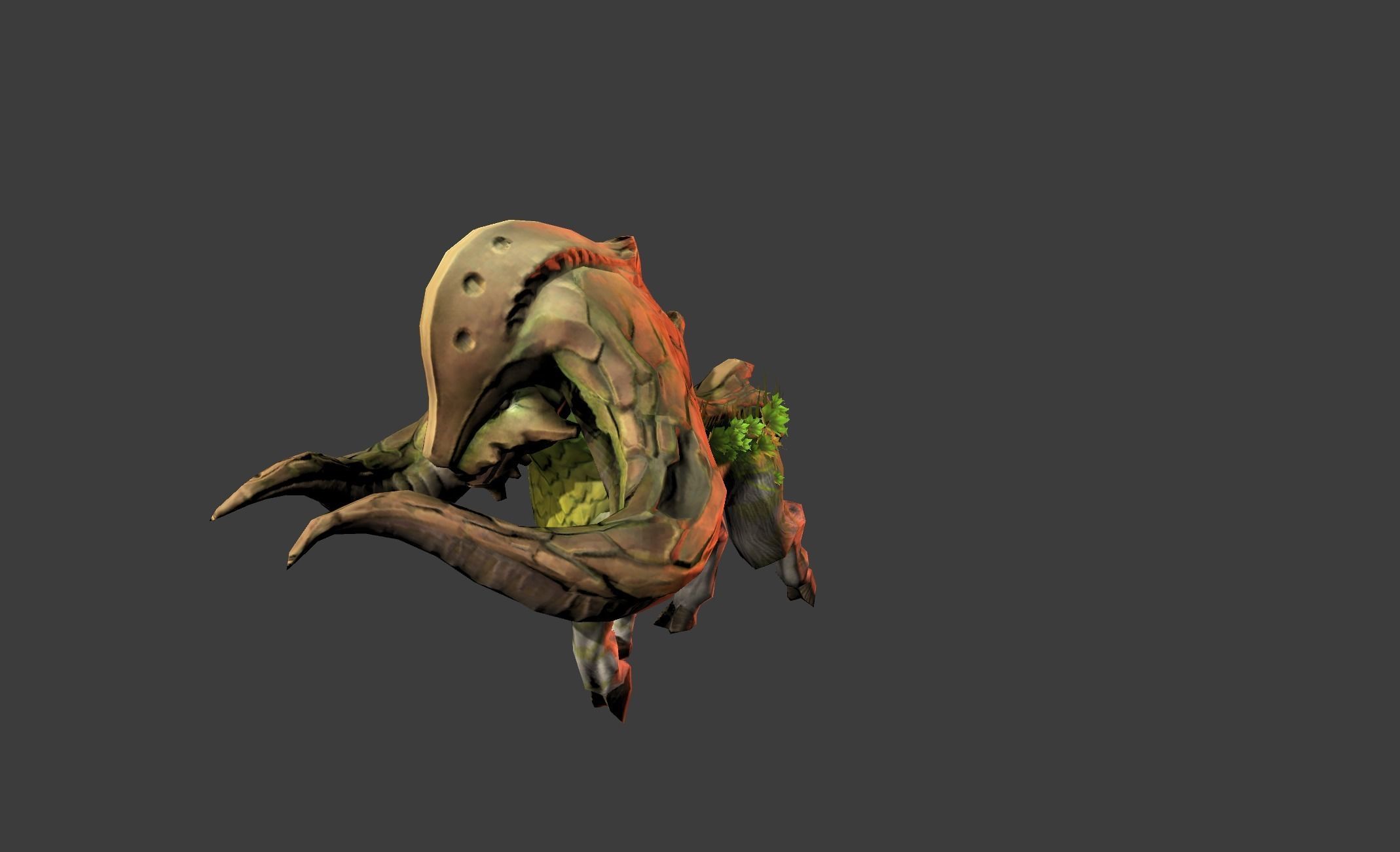 Mutant Beast Cow Giant Low-poly 3D model_16
