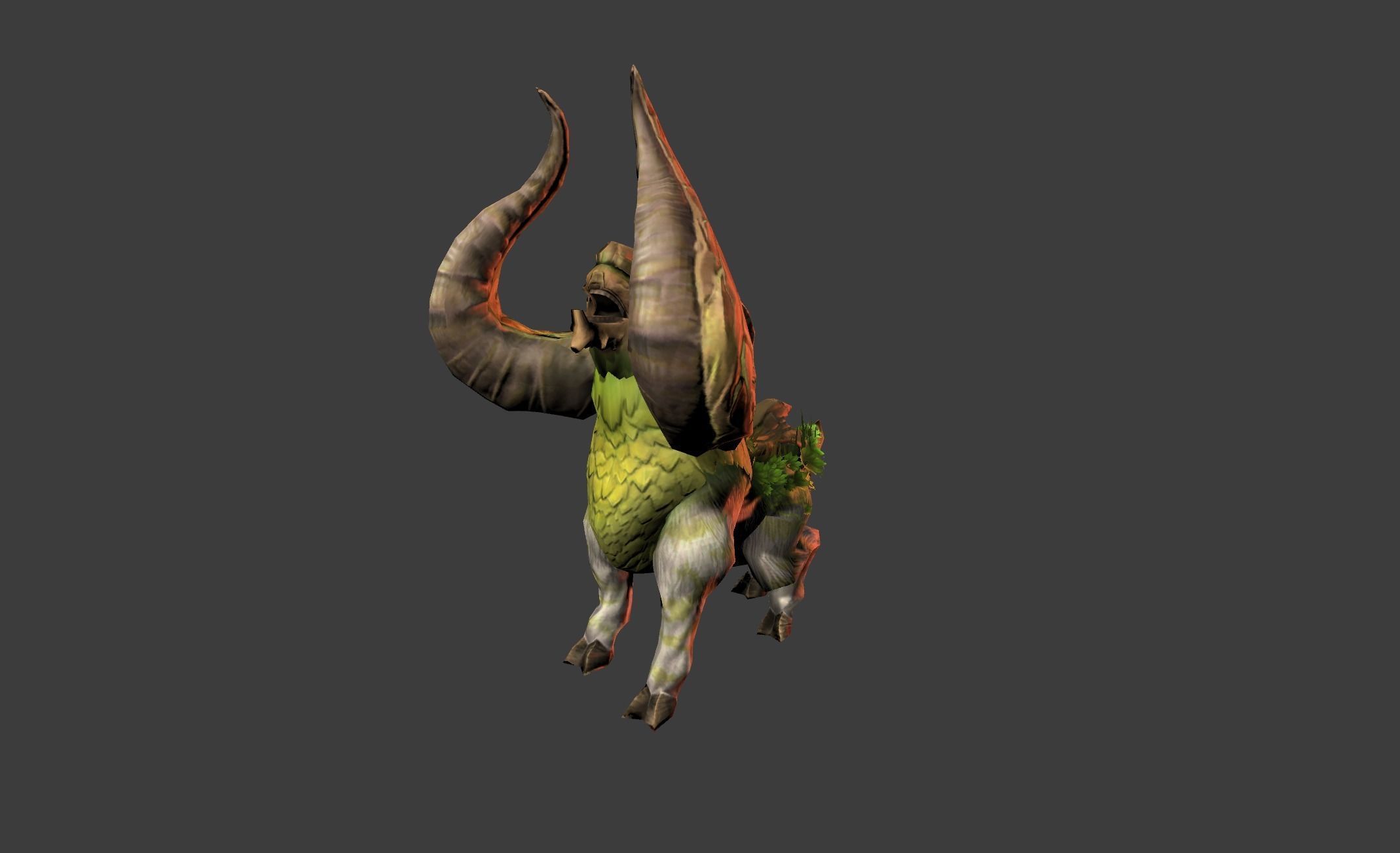 Mutant Beast Cow Giant Low-poly 3D model_8