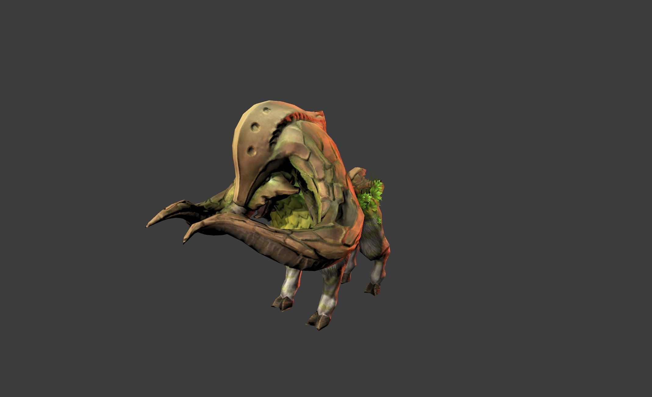 Mutant Beast Cow Giant Low-poly 3D model_14