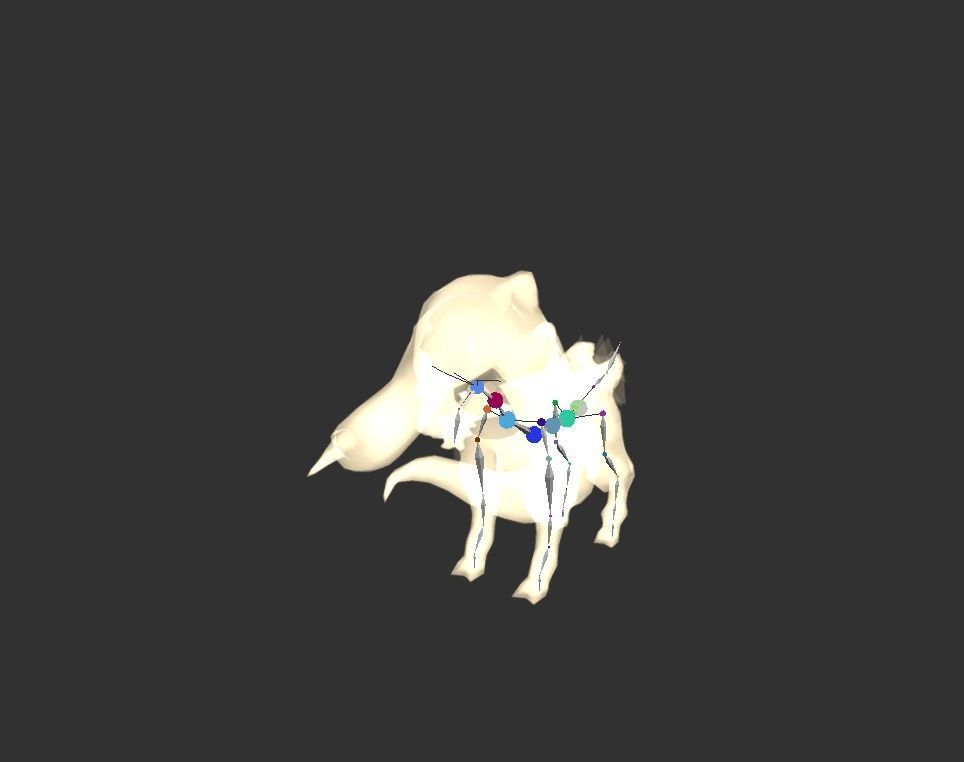 Mutant Beast Cow Giant Low-poly 3D model_2