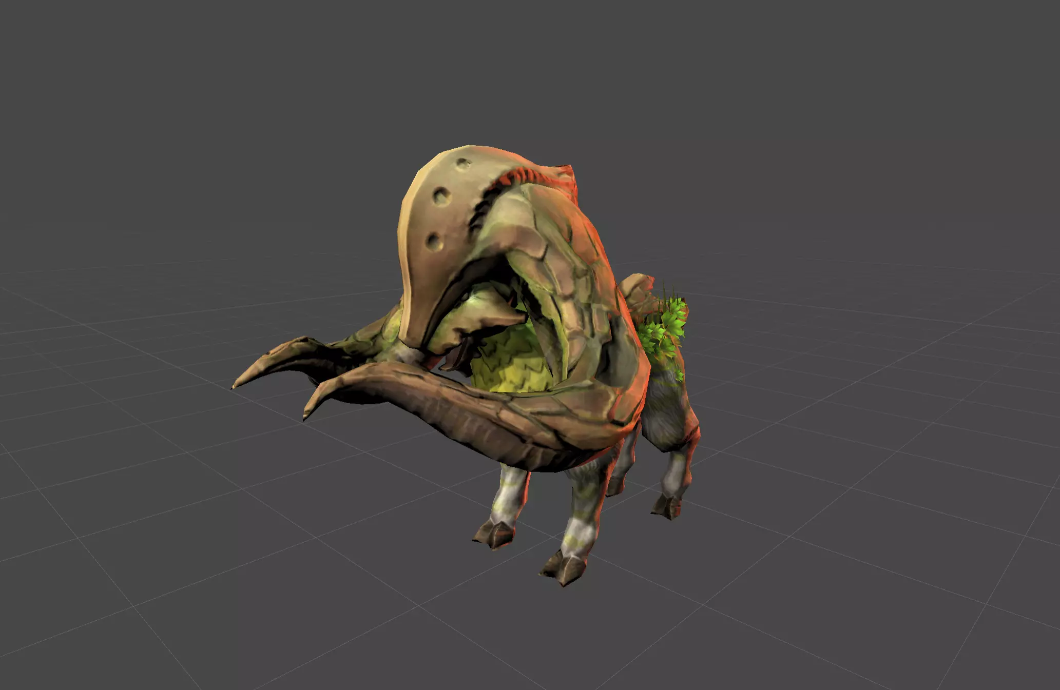 Mutant Beast Cow Giant Low-poly 3D model_0