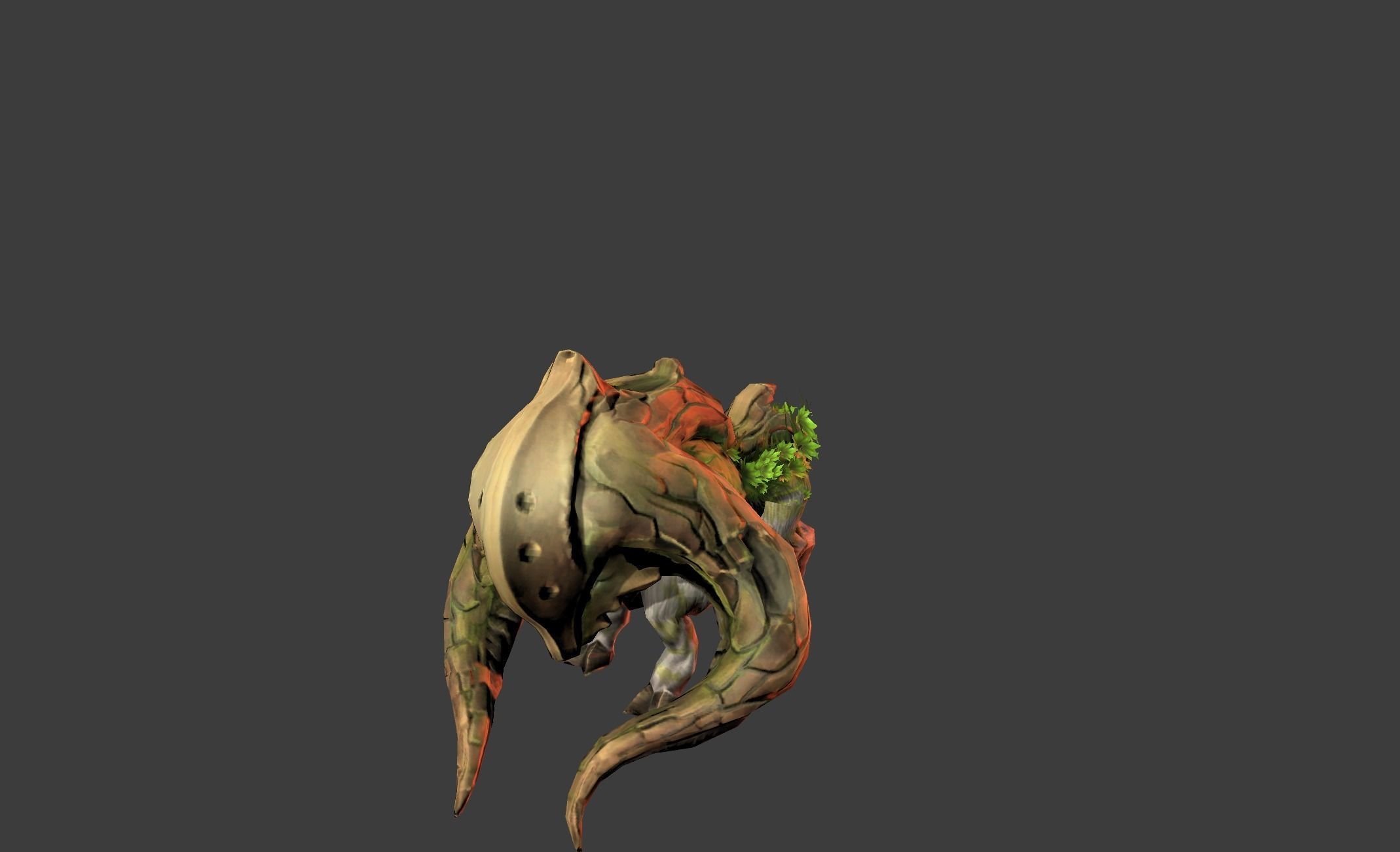 Mutant Beast Cow Giant Low-poly 3D model_10