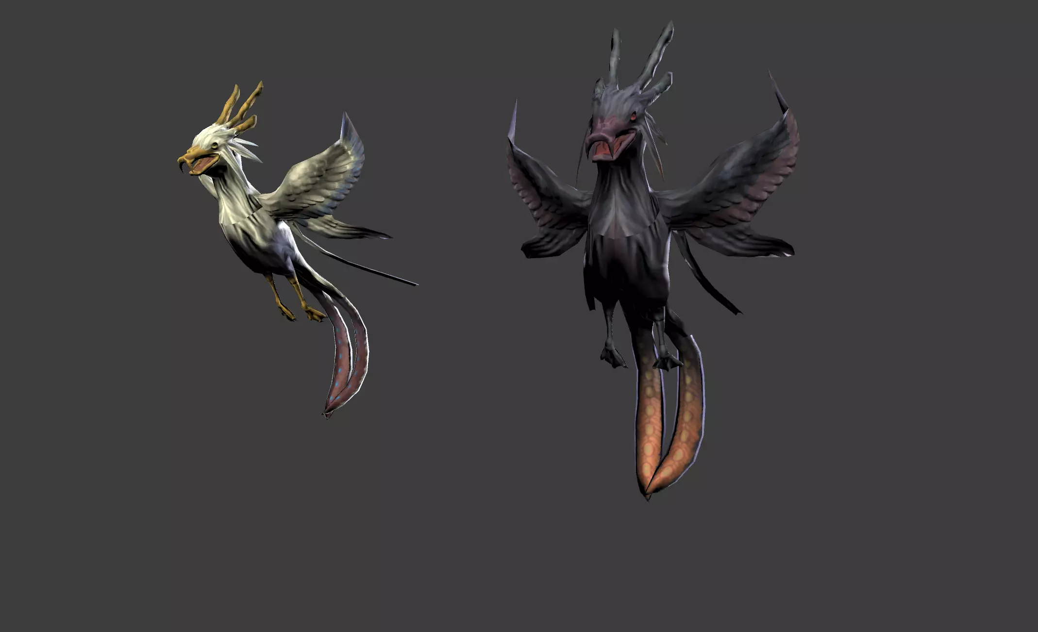 Gull Mutant Zombie Low-poly 3D model_0