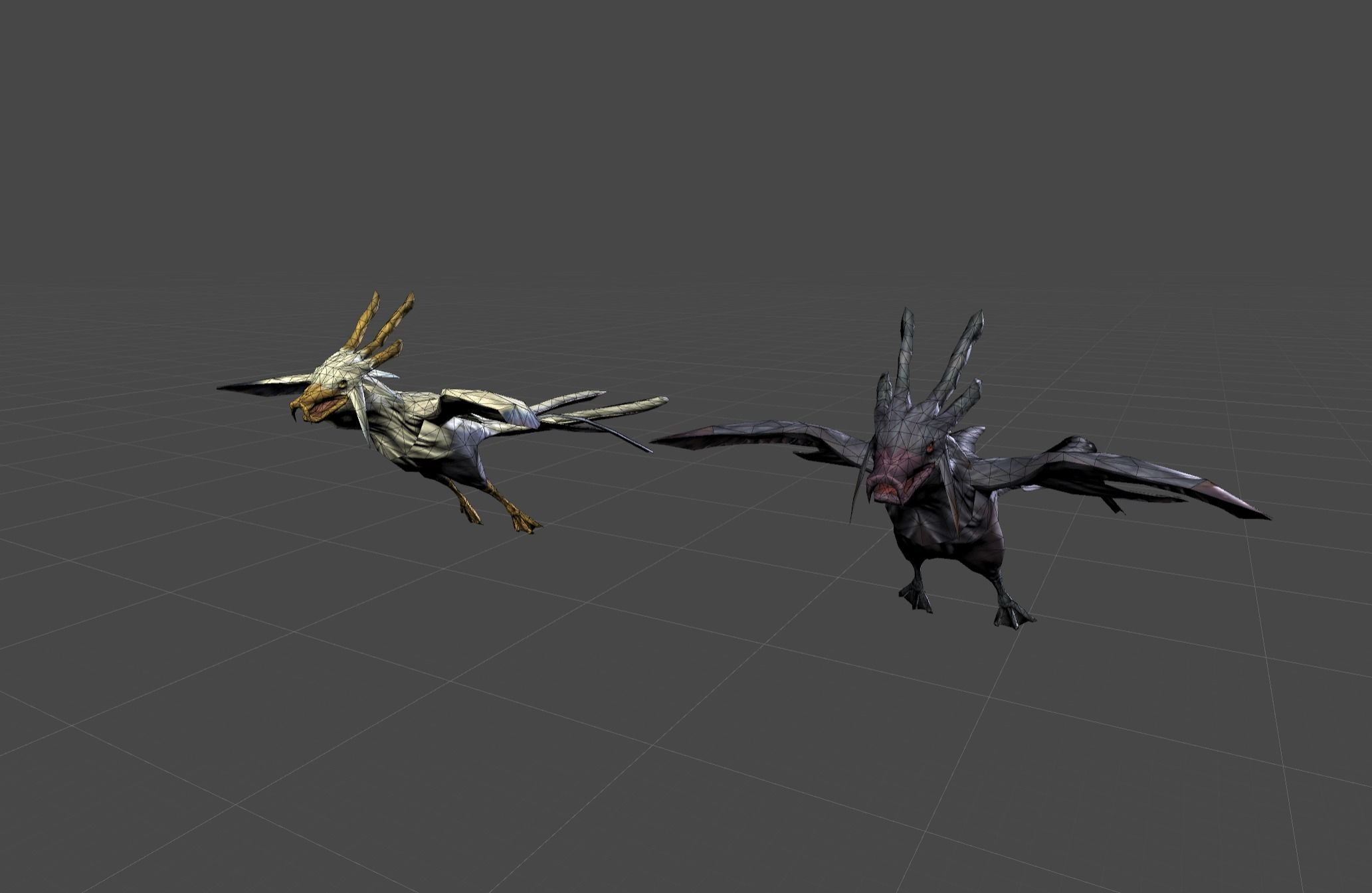 Gull Mutant Zombie Low-poly 3D model_15