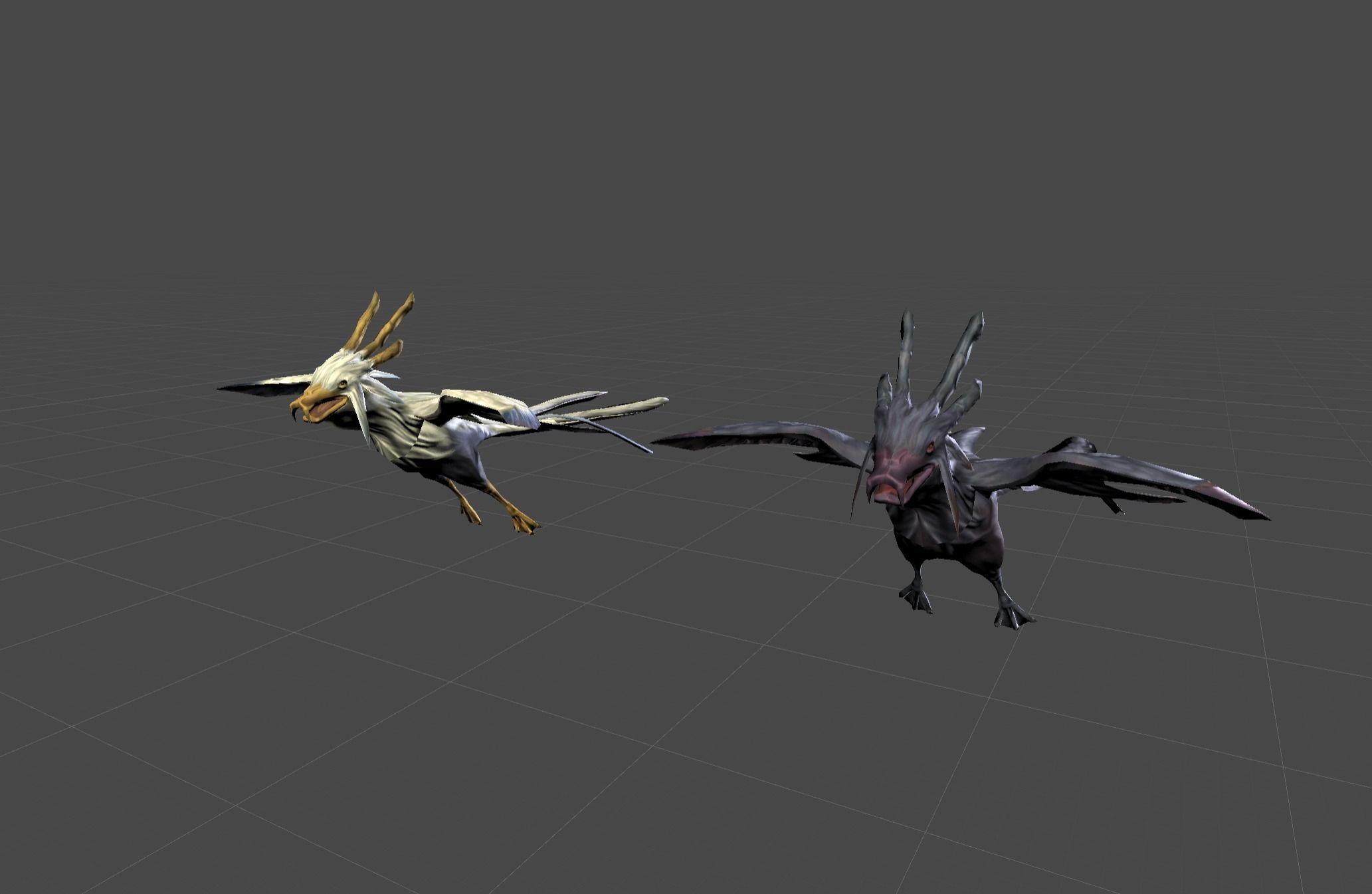 Gull Mutant Zombie Low-poly 3D model_19