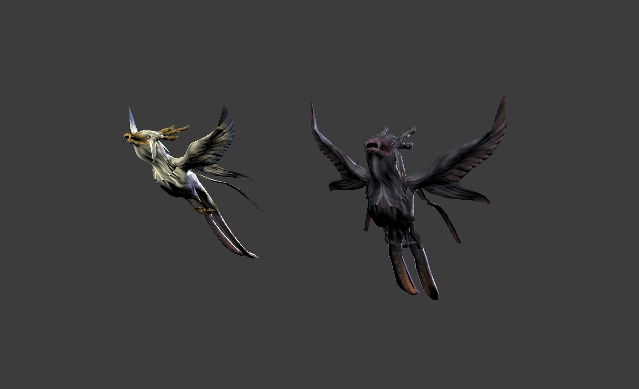 Gull Mutant Zombie Low-poly 3D model_8
