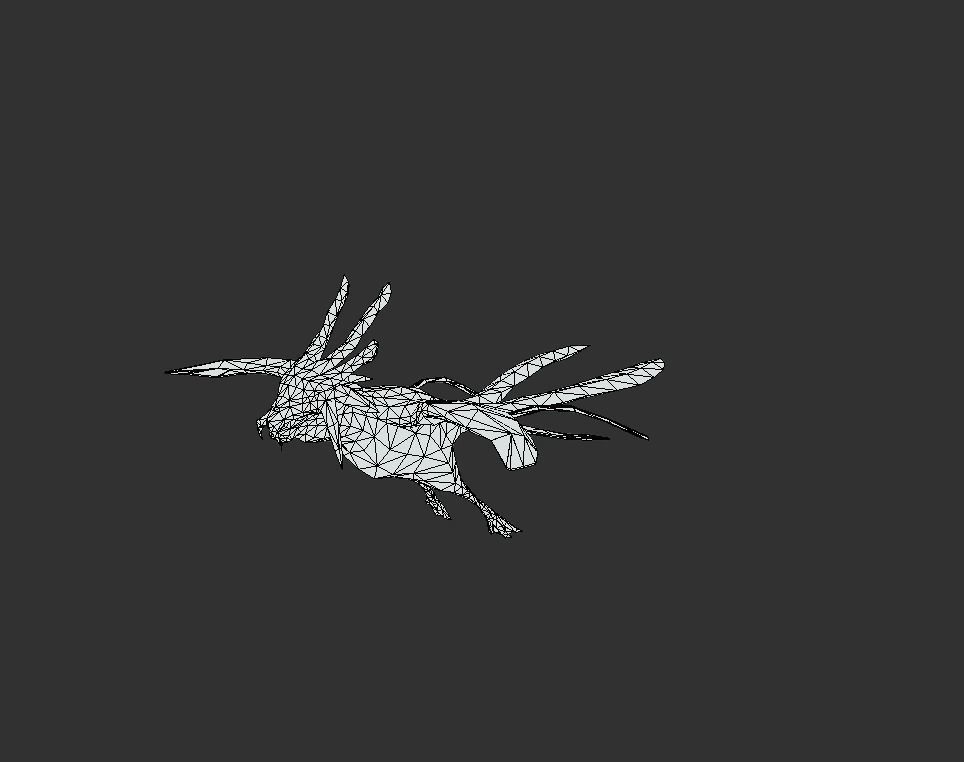 Gull Mutant Zombie Low-poly 3D model_5