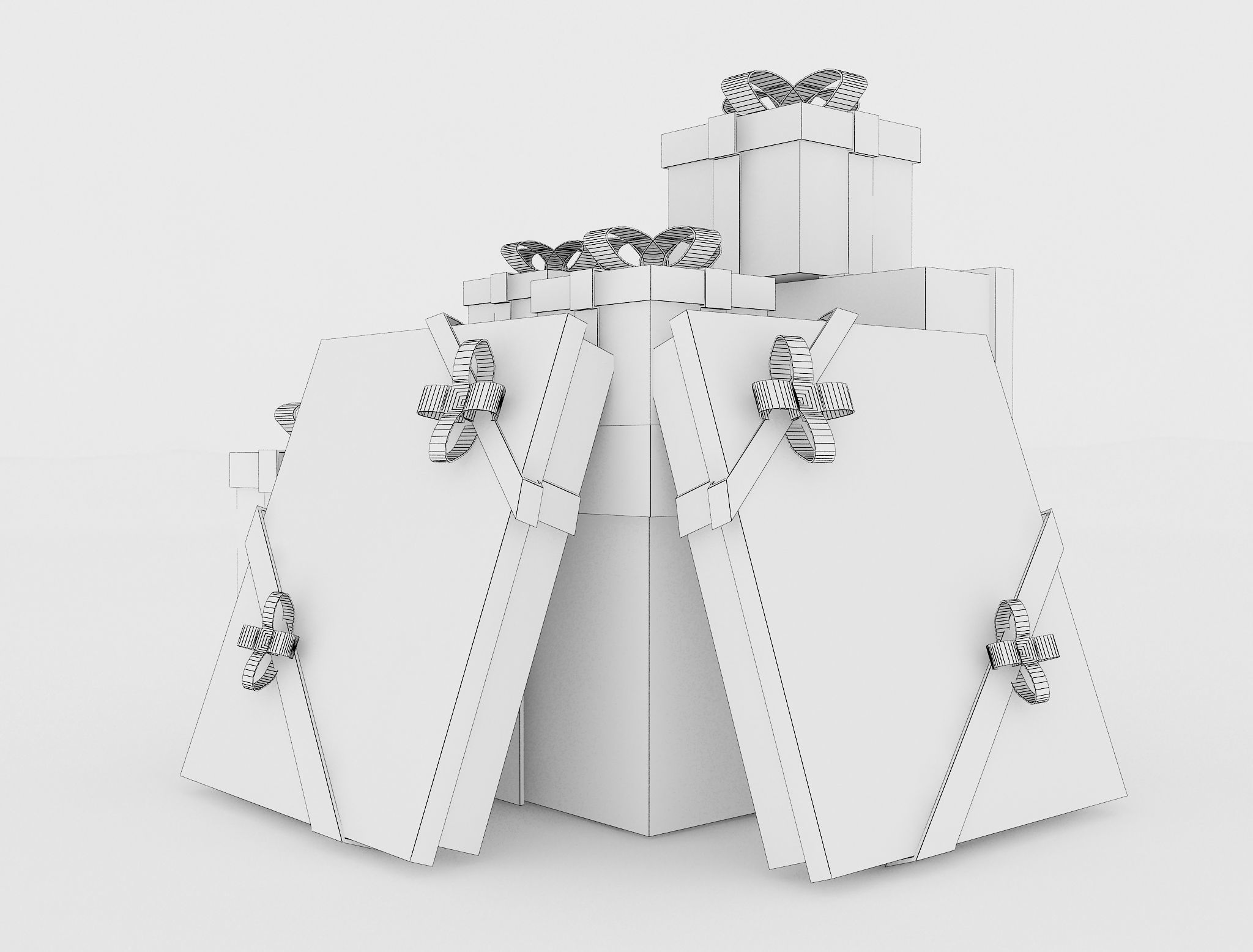 Christmas Gift boxes  f4c 3D model_5