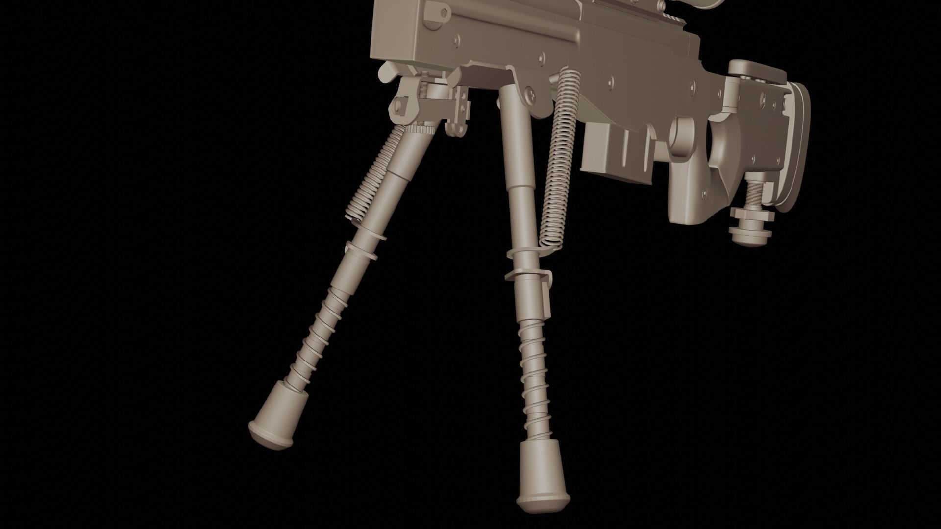 AWM sniper rifle 3D model_3
