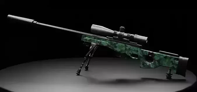 AWM sniper rifle 3D model | CGTrader