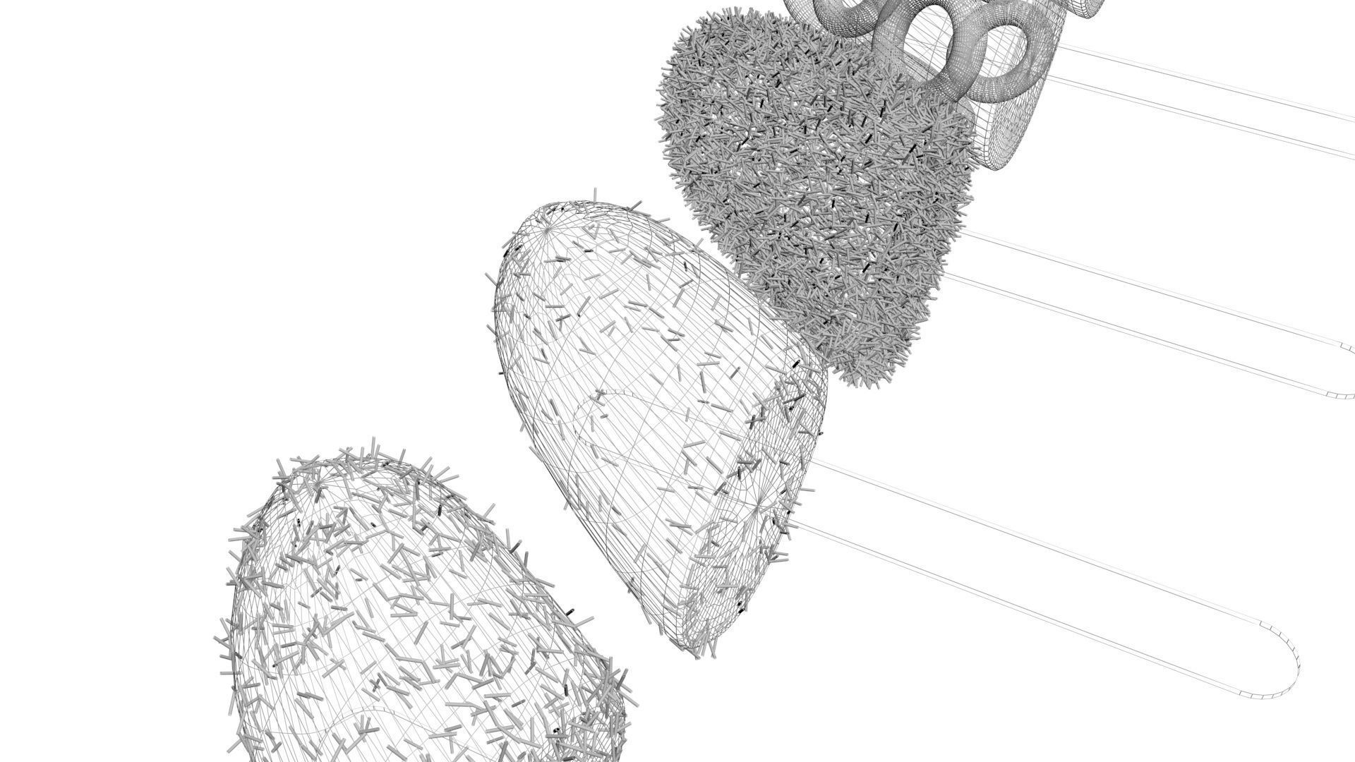 Banana Cake Pops Set 3D model_36