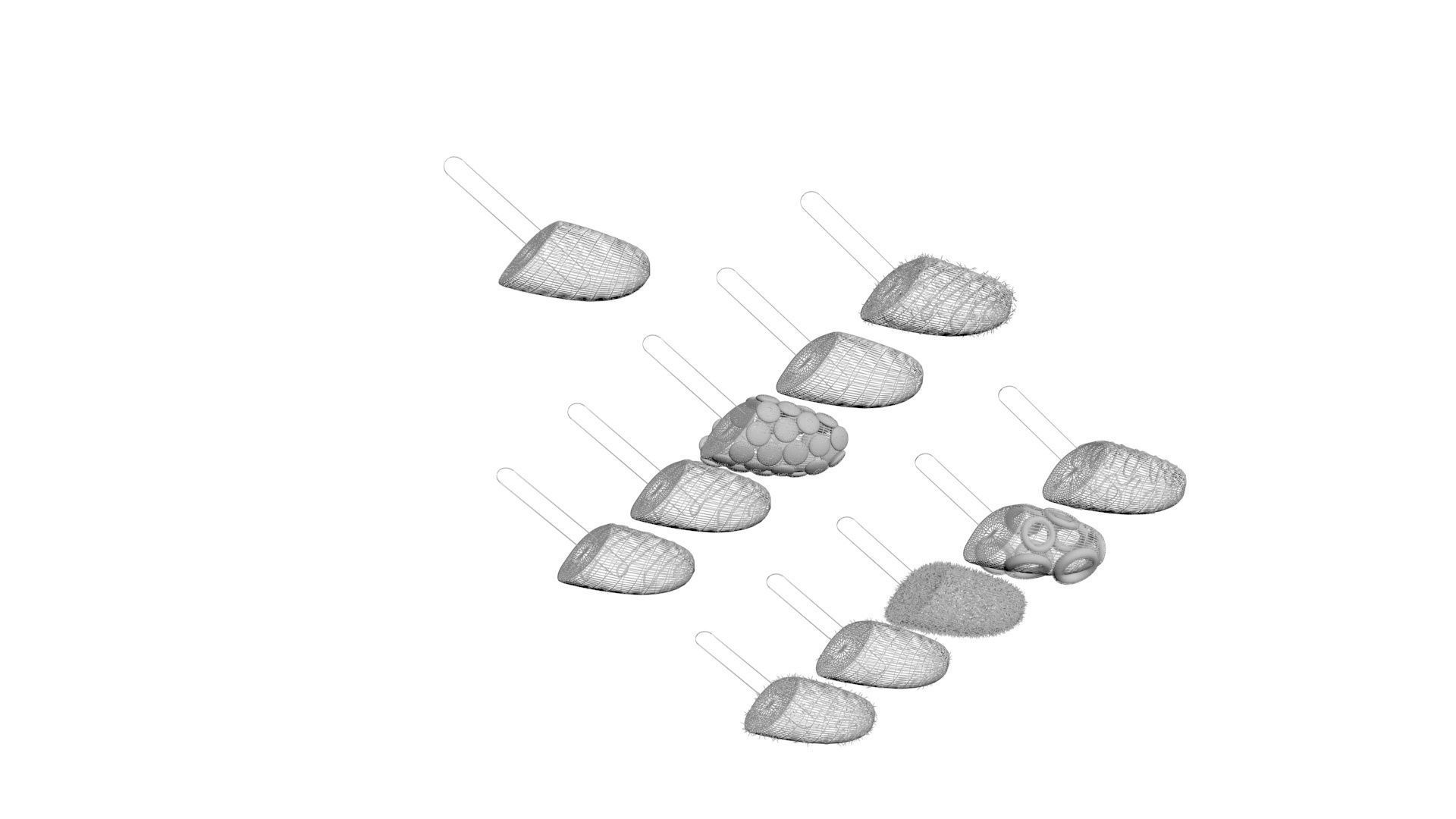 Banana Cake Pops Set 3D model_33