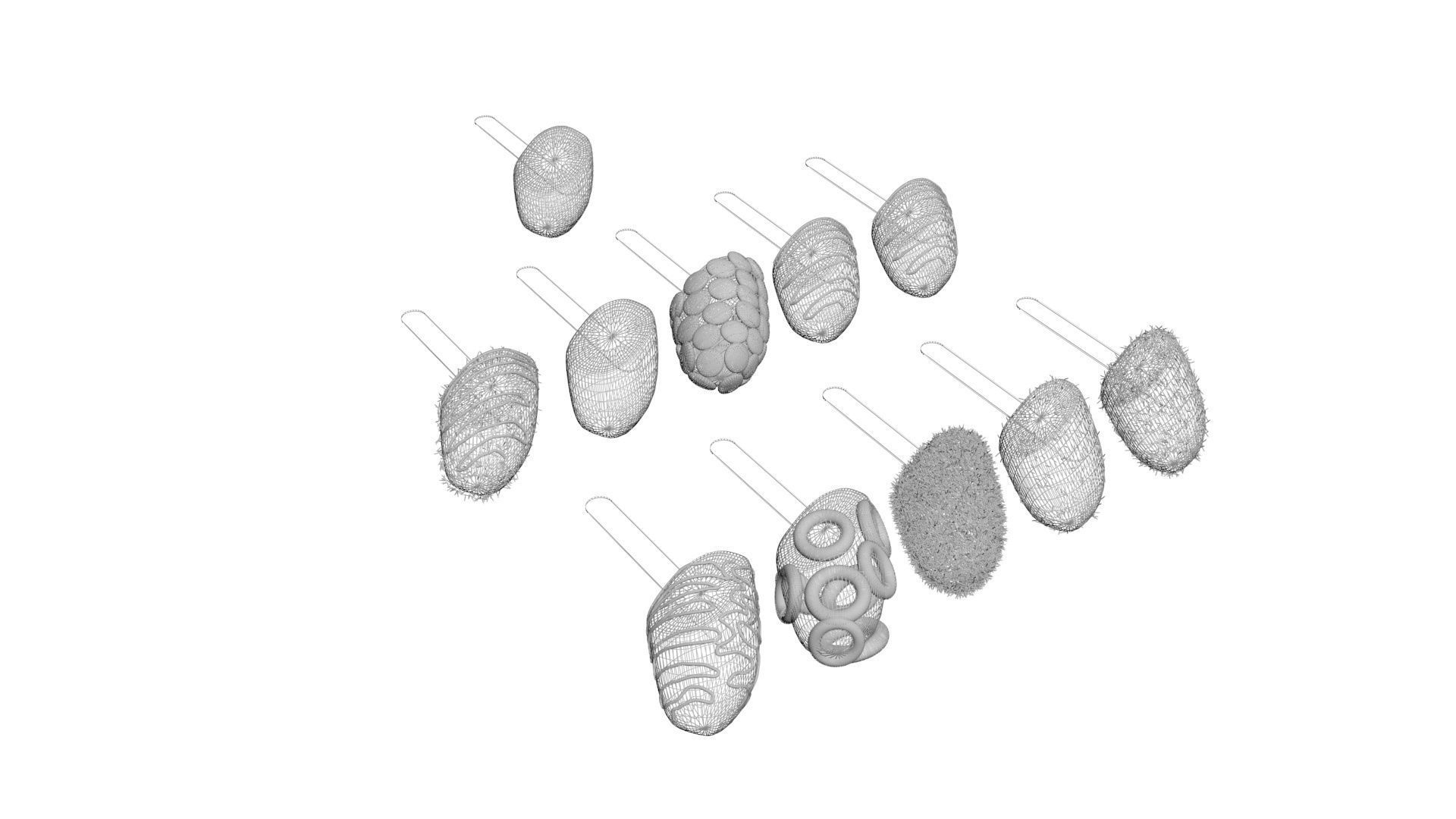 Banana Cake Pops Set 3D model_30