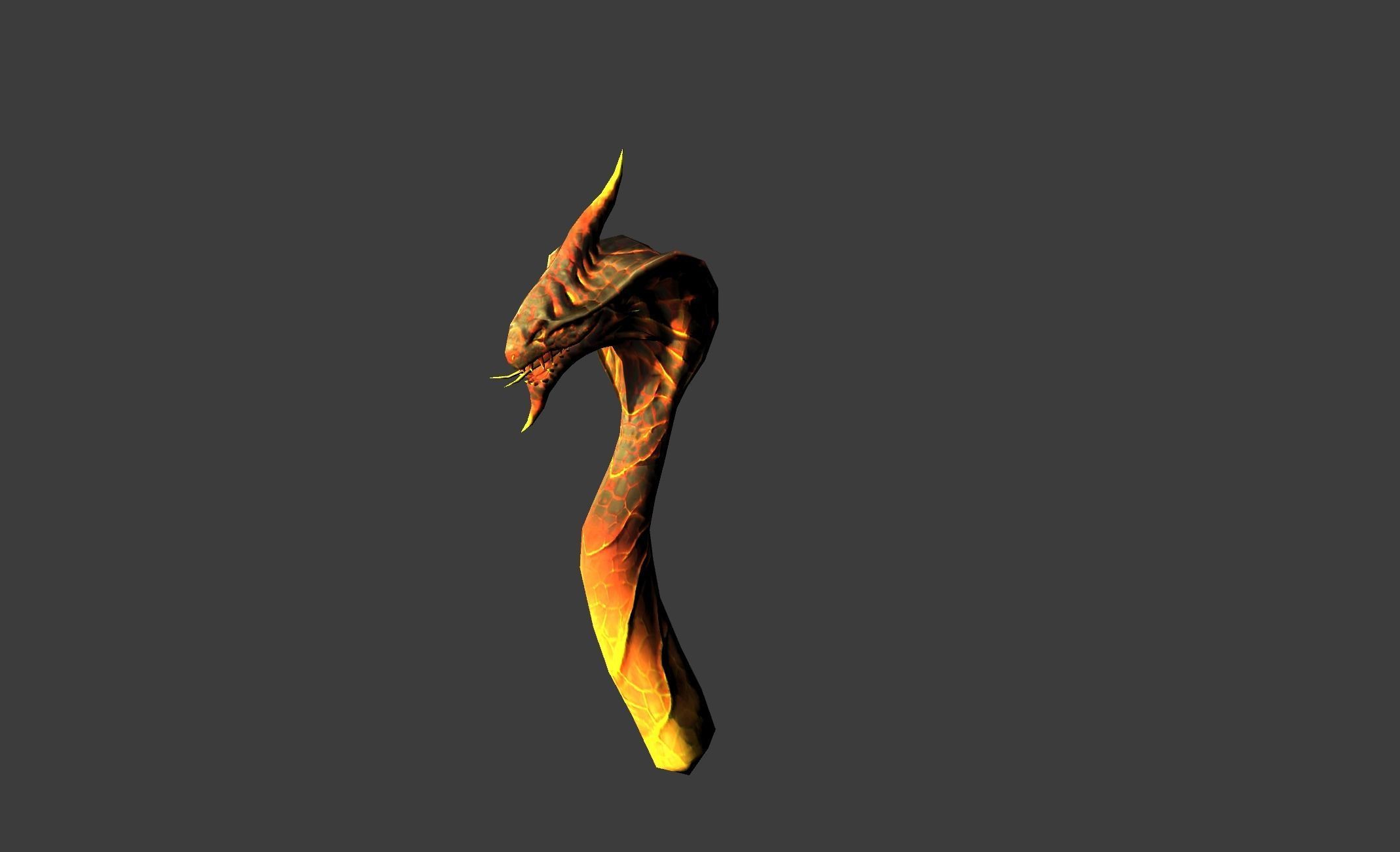 Mutant Hidra Myth Low-poly 3D model_10