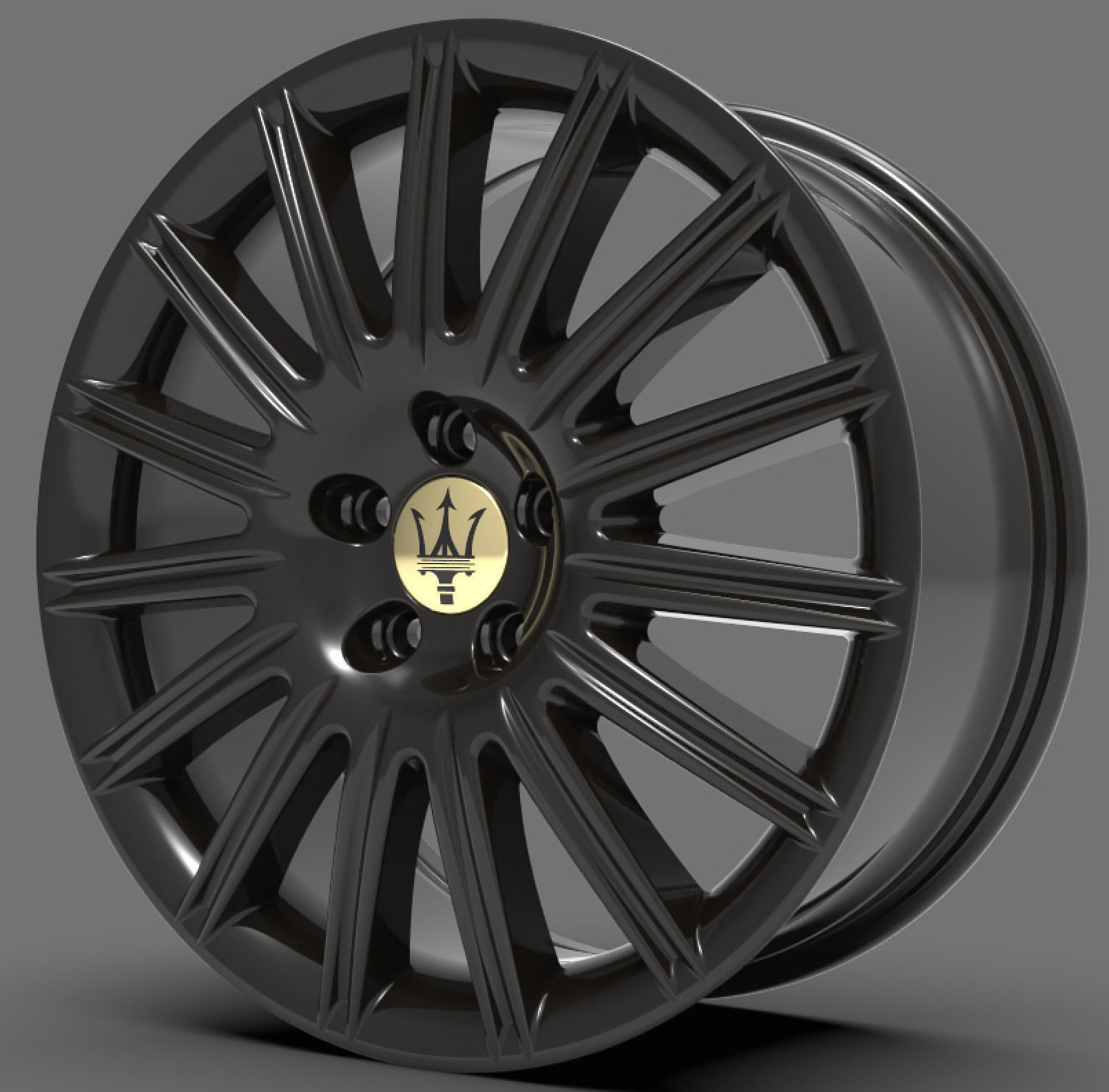 Original Maserati GT3200 rim wheel front 8 x 18 BBS design 3D model_1
